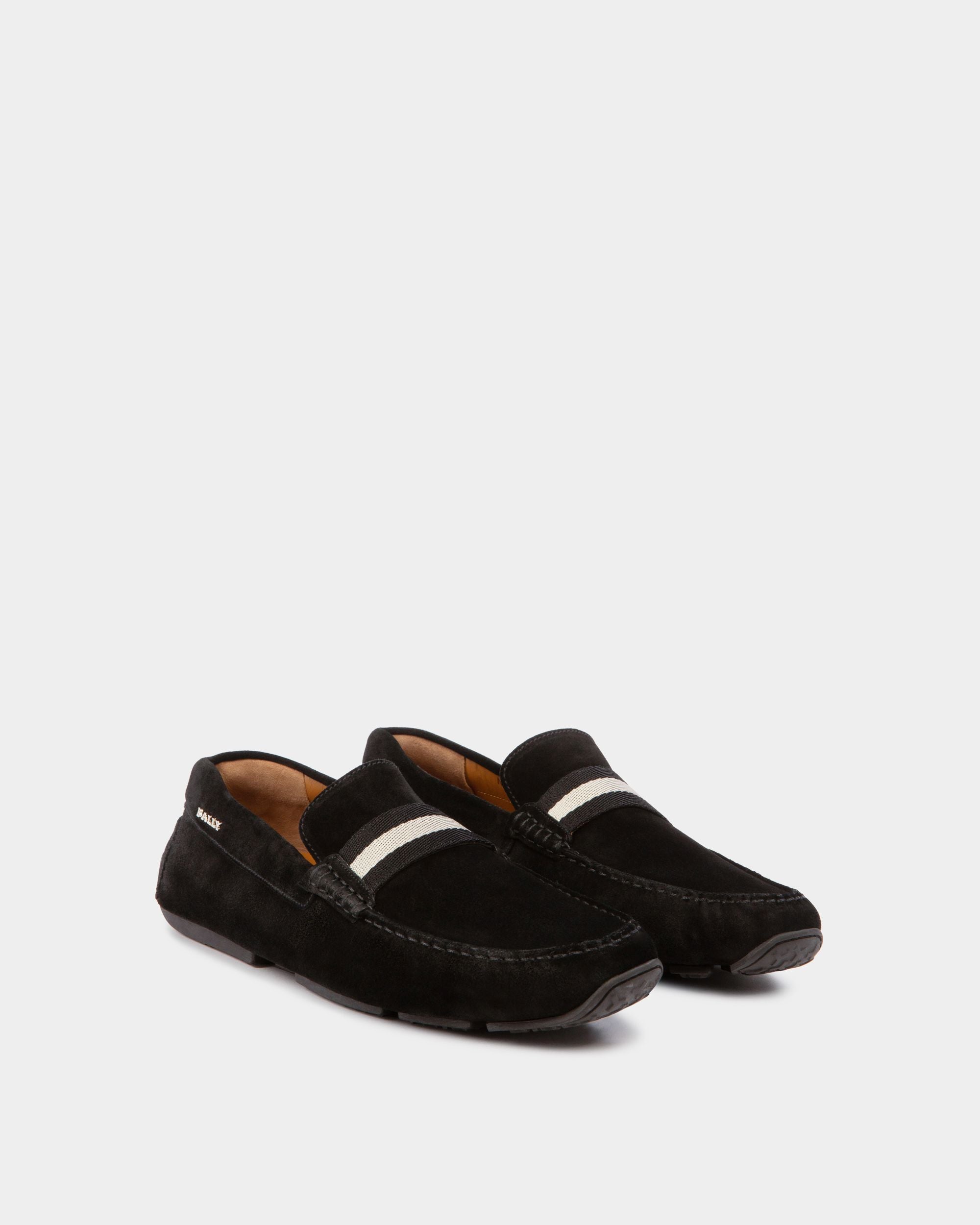 Pilot Driver-Schuh Aus Veloursleder In Schwarz - Herren - Bally - 03