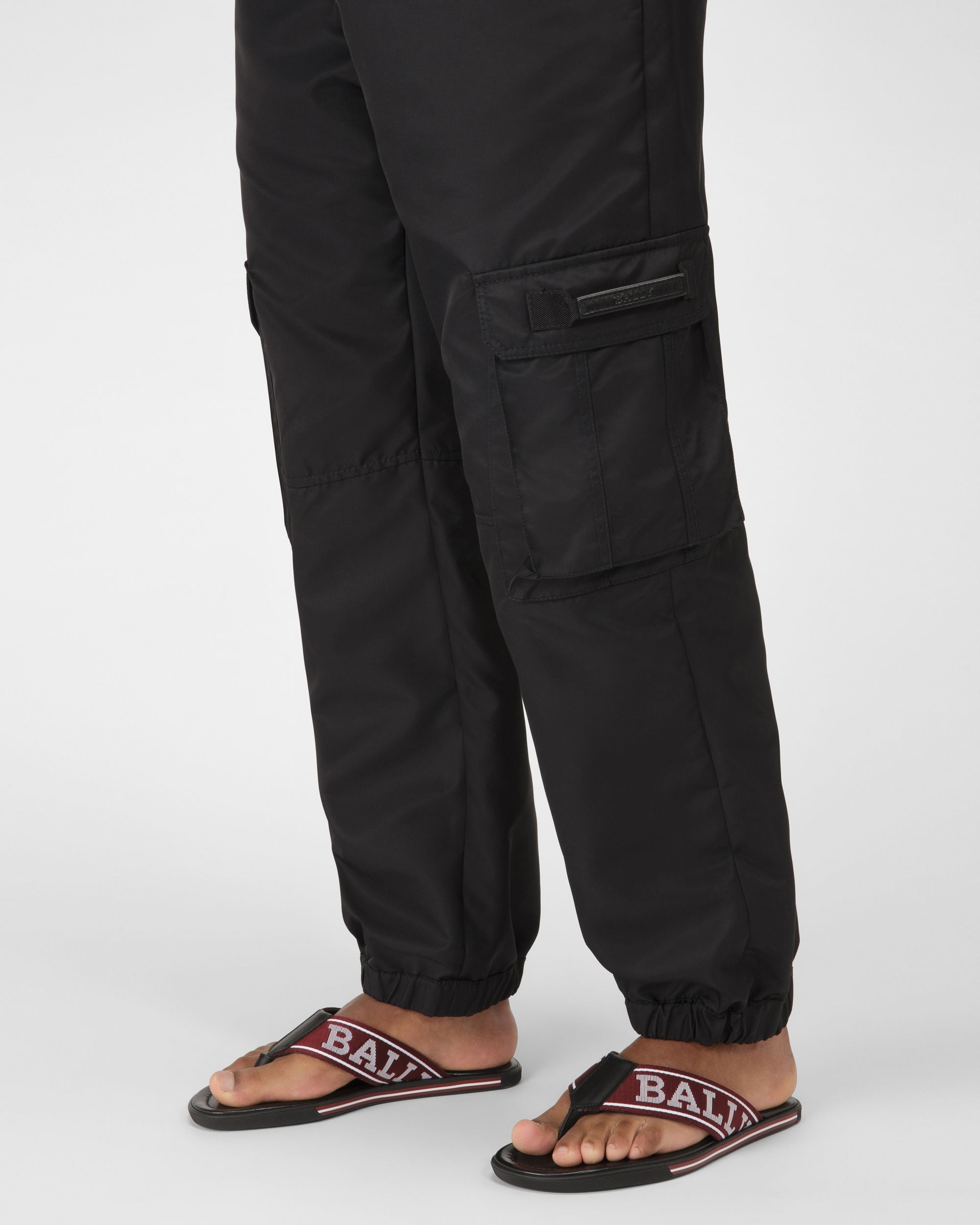 Border Sandalo Infradito In Pelle E Tessuto Rosso Bally - Uomo - Bally - 03