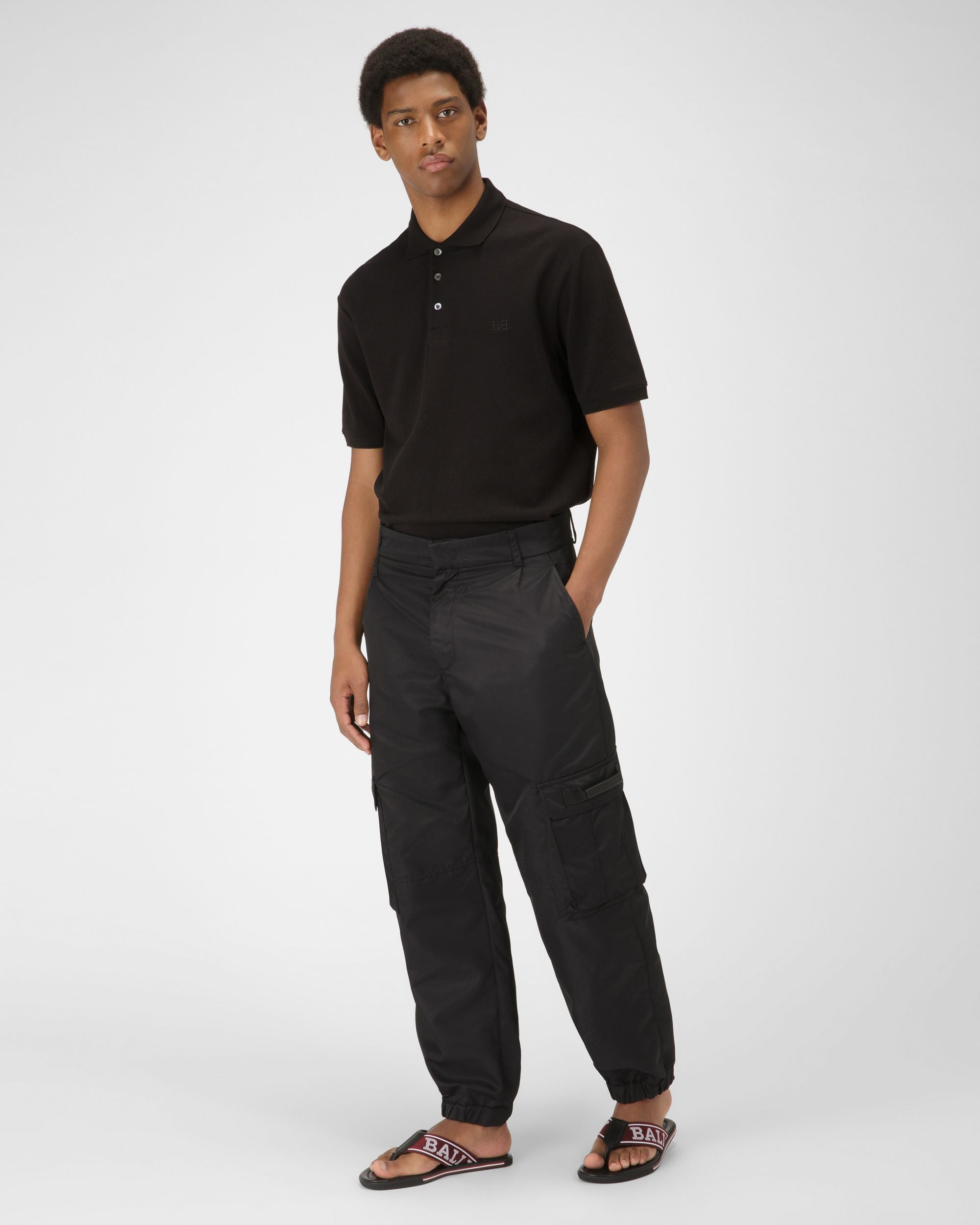 Border Sandalo Infradito In Pelle E Tessuto Rosso Bally - Uomo - Bally - 07