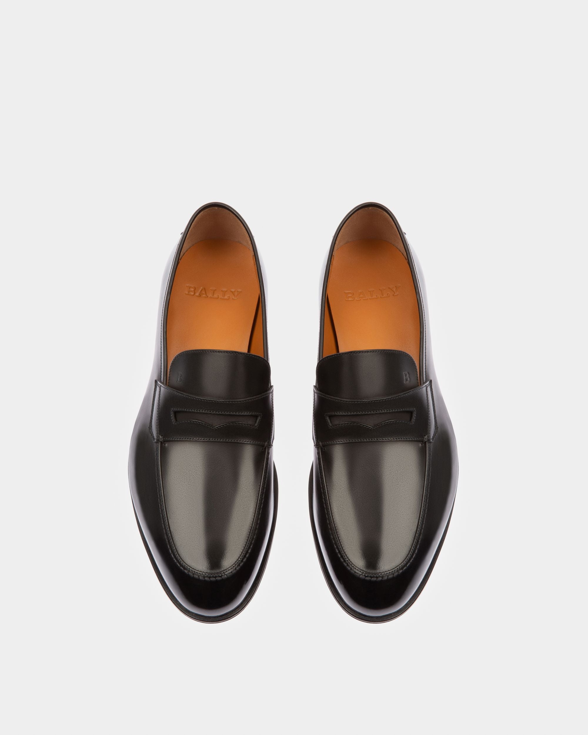 Webb Leather Loafers In Coffee - Men's - Bally - 02