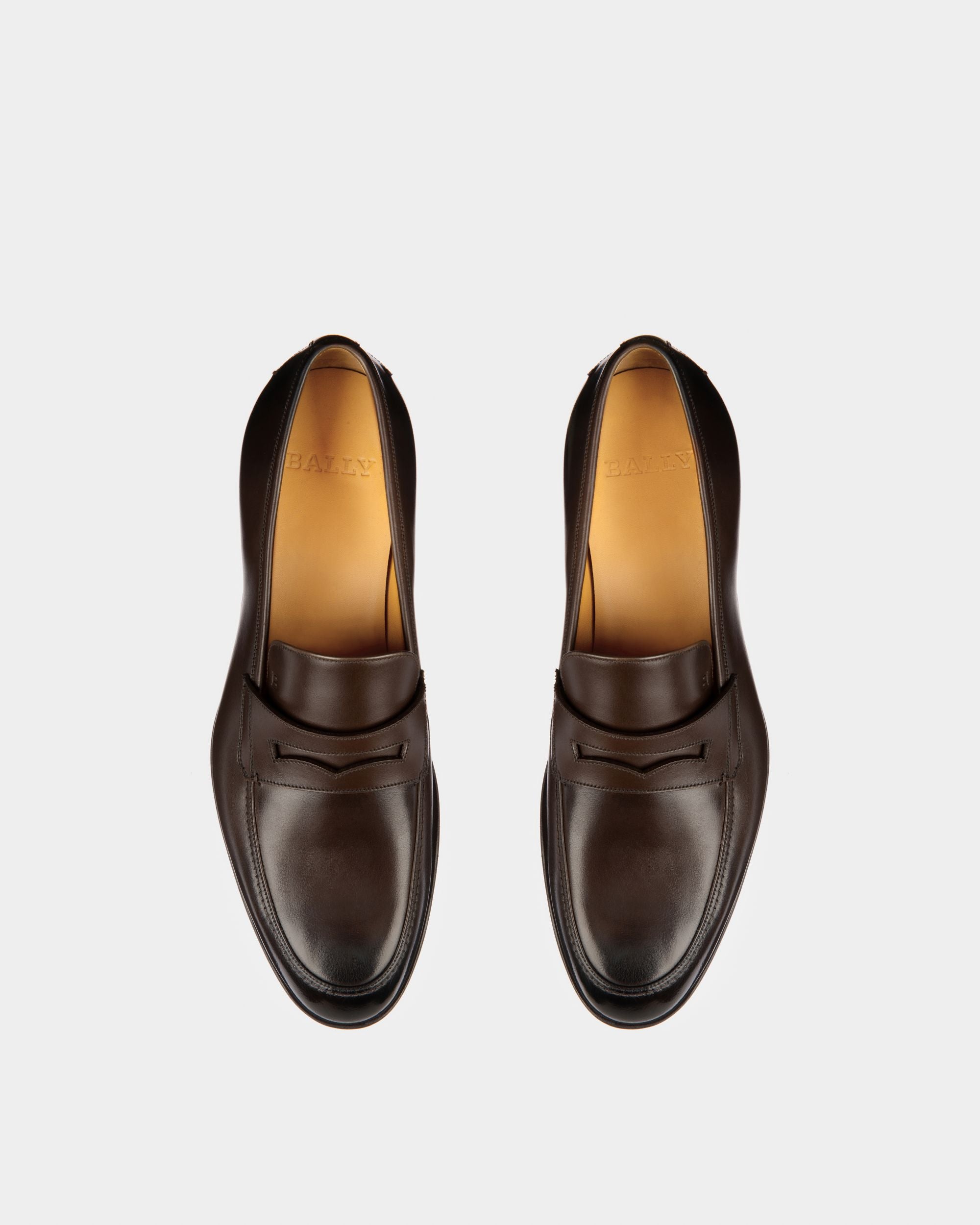 Webb Leder-Loafer In Kaffeebraun - Men's - Bally - 04