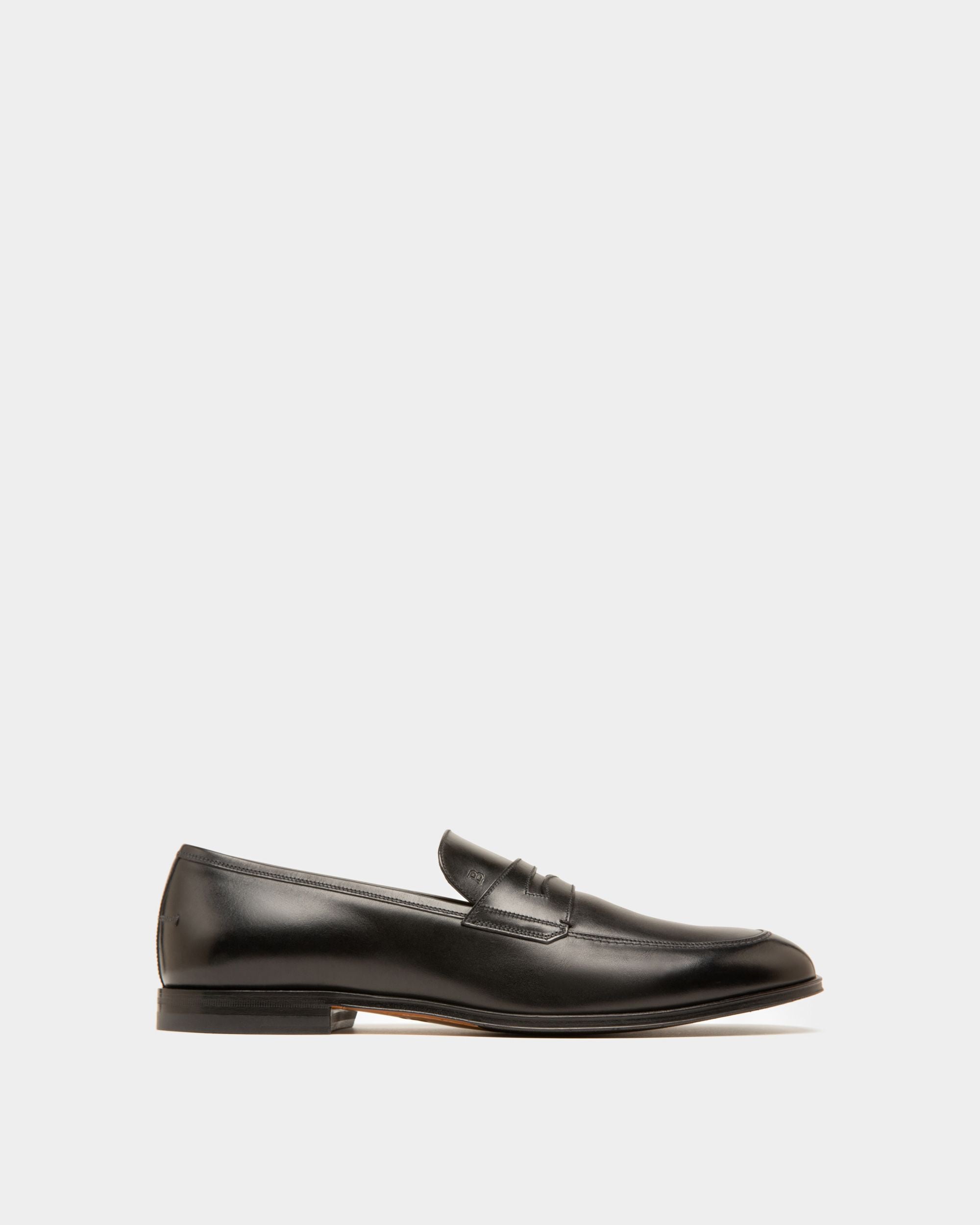 Webb Leather Loafers In Black - Men's - Bally - 01