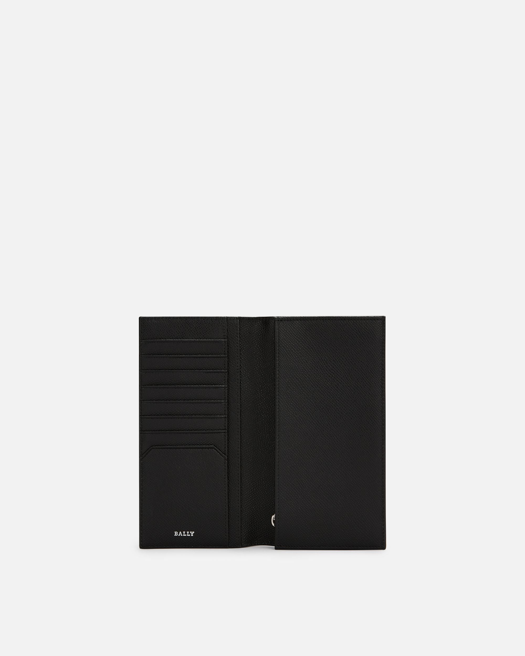 Taliro | Geldbörse für Herren im Kontinentalformat | Schwarzes Leder | Bally | Still Life Offen / Innen