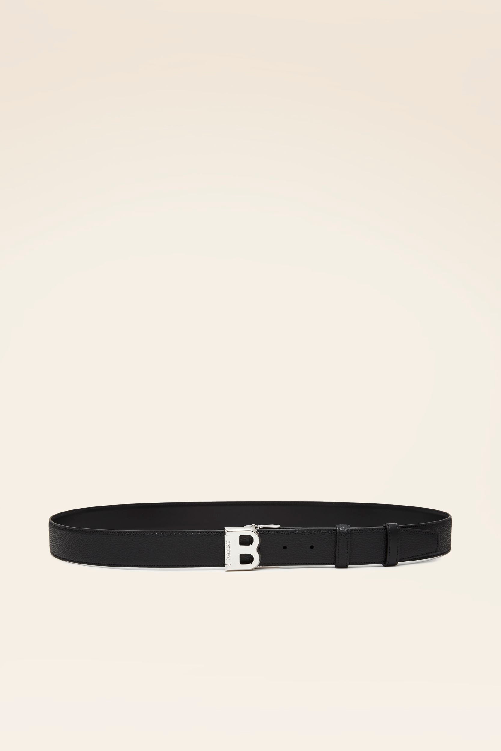 Cintura Regolabile E Reversibile In Pelle Nera - Uomo - Bally - 01