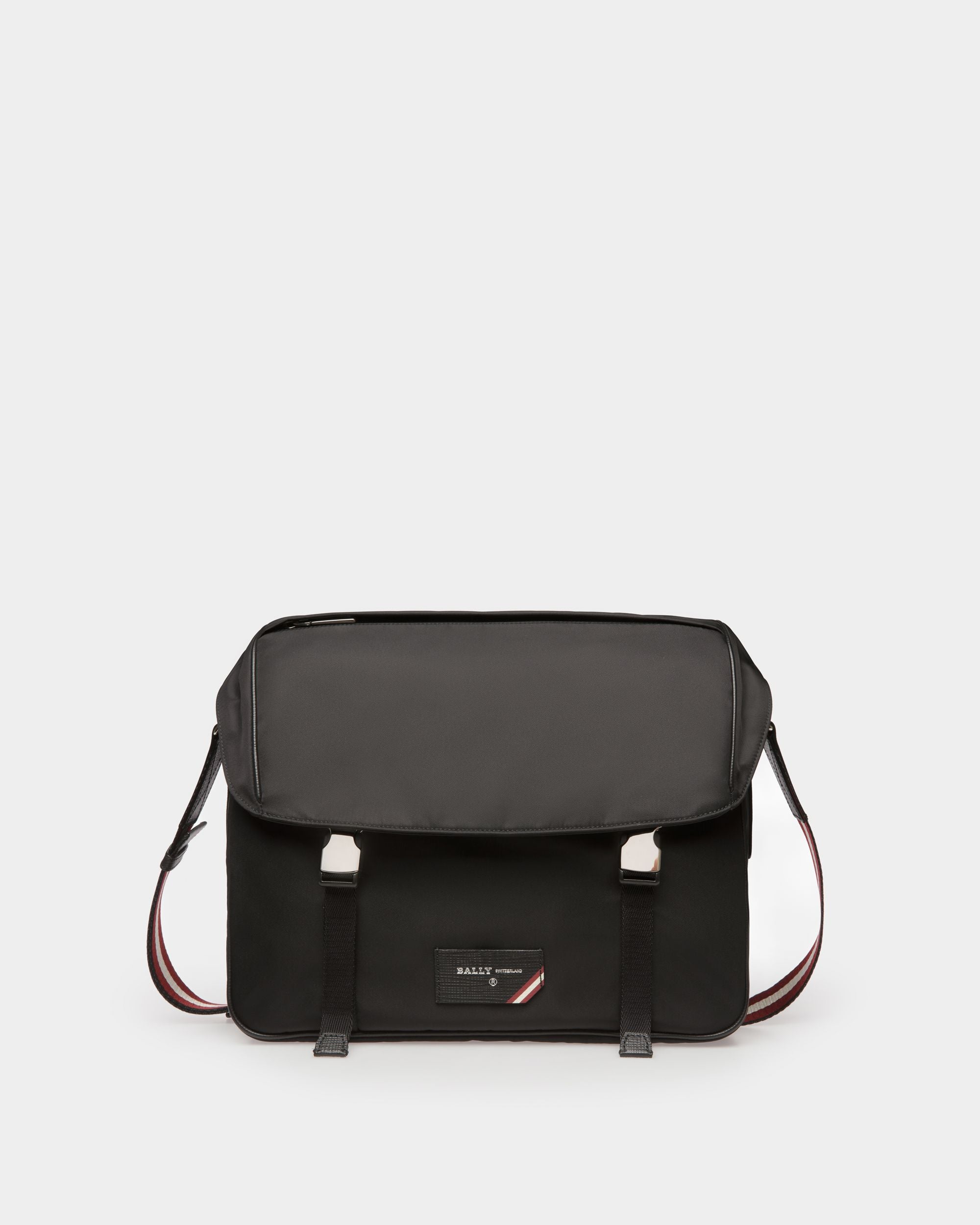 Messenger Bag In Black Recycled Nylon - Men's - Bally - 01