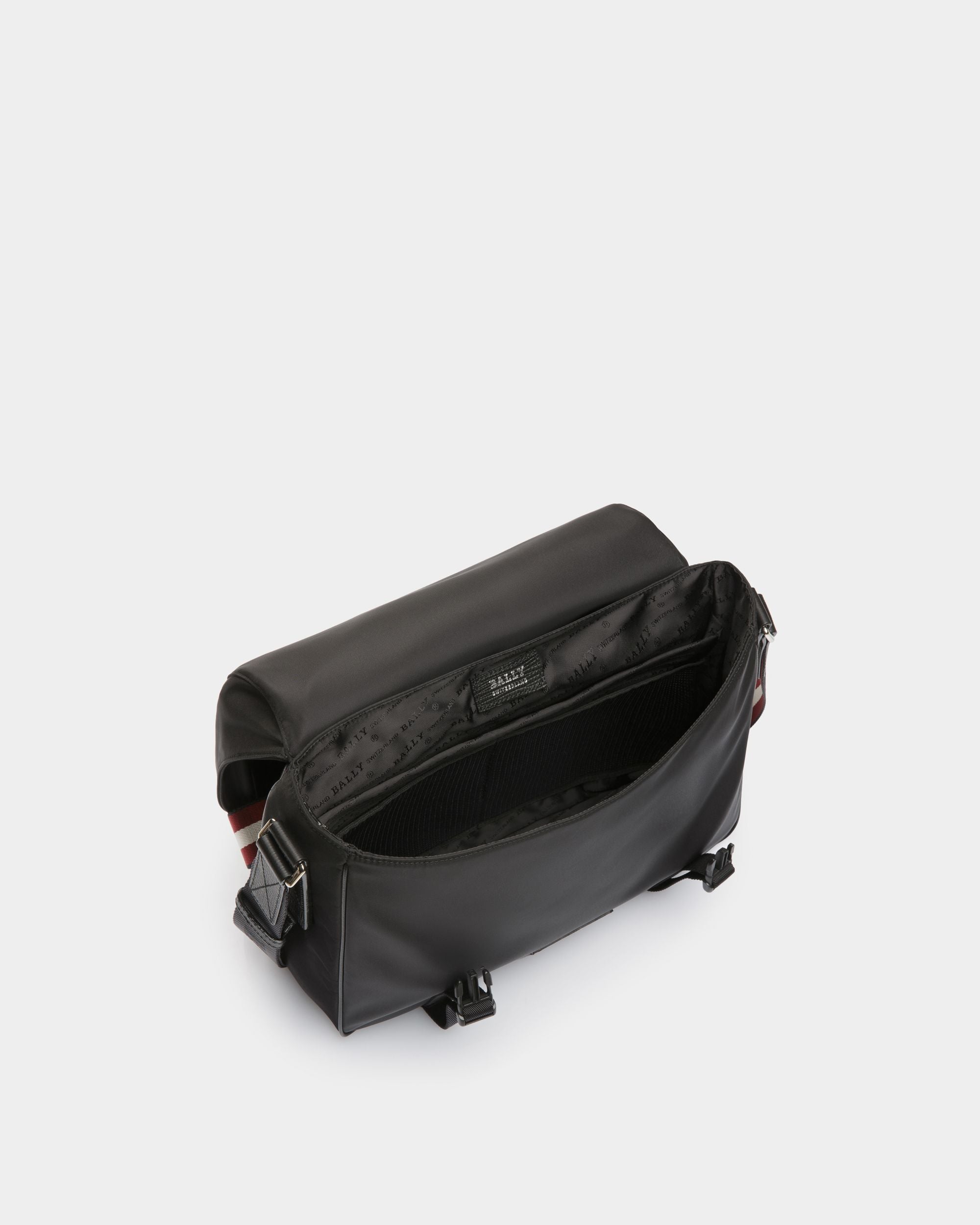Messenger Bag In Black Recycled Nylon - Men's - Bally - 04