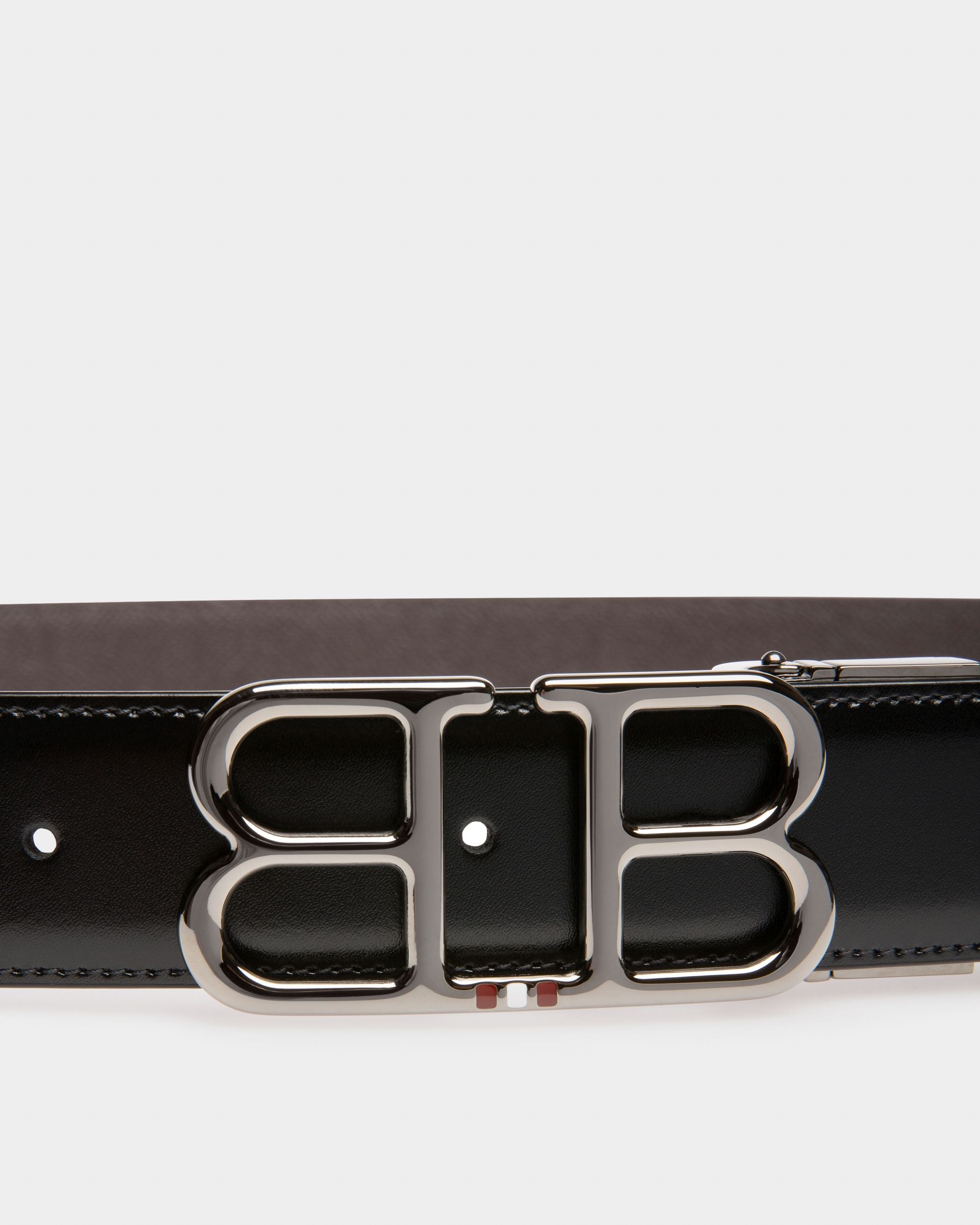 Britt 35 Mm Breiter Gürtel Aus Leder In Schwarz Und Braun - Herren - Bally - 03
