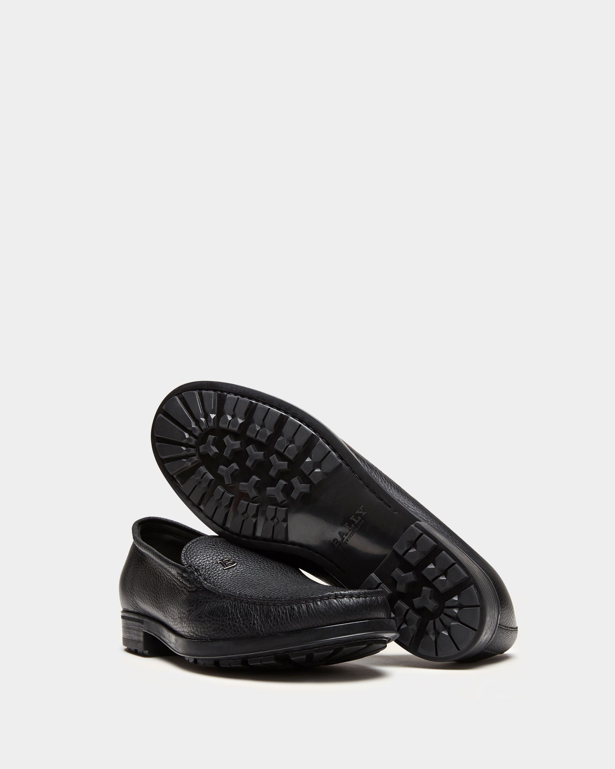 Mocassino In Pelle Granata Nera - Uomo - Bally - 03