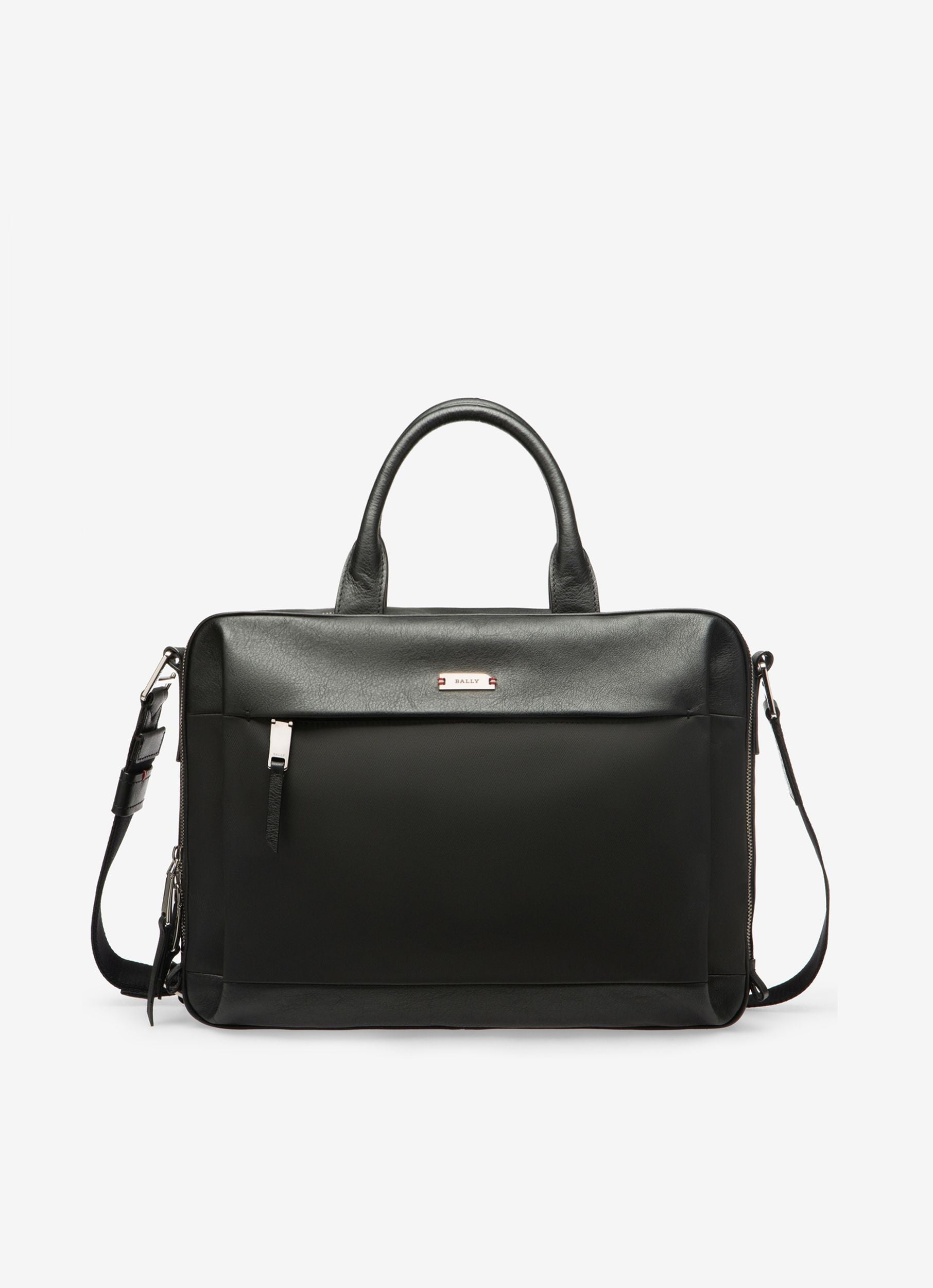 Vaud Sac Professionnel En Toile Enduite Et Cuir Noirs - Homme - Bally - 01