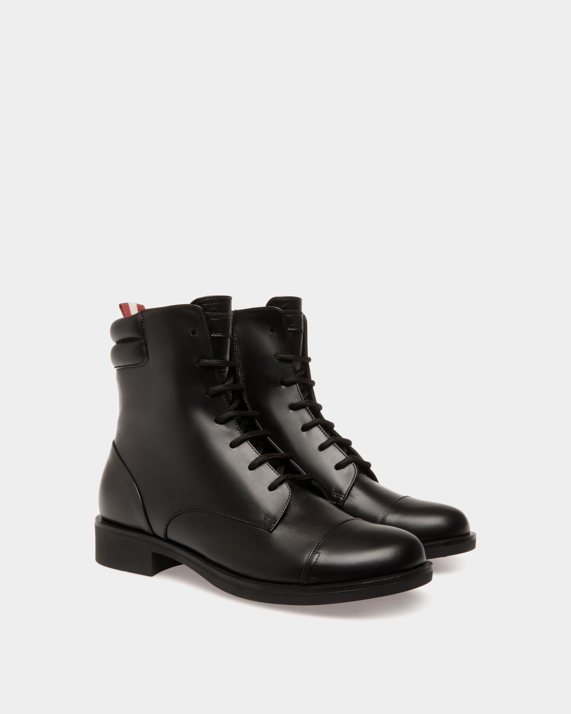 Bottine En Cuir Noir - Femme - Bally - 02