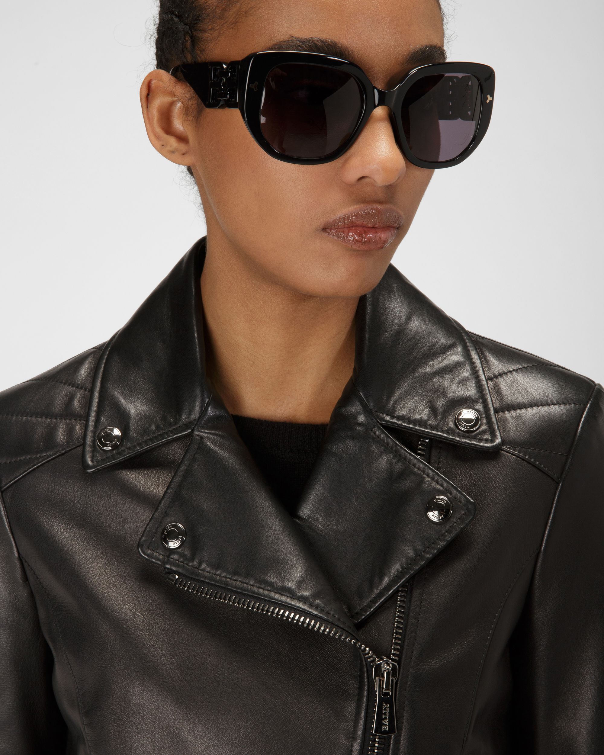 Blouson De Motard En Cuir - Femme - Bally - 02