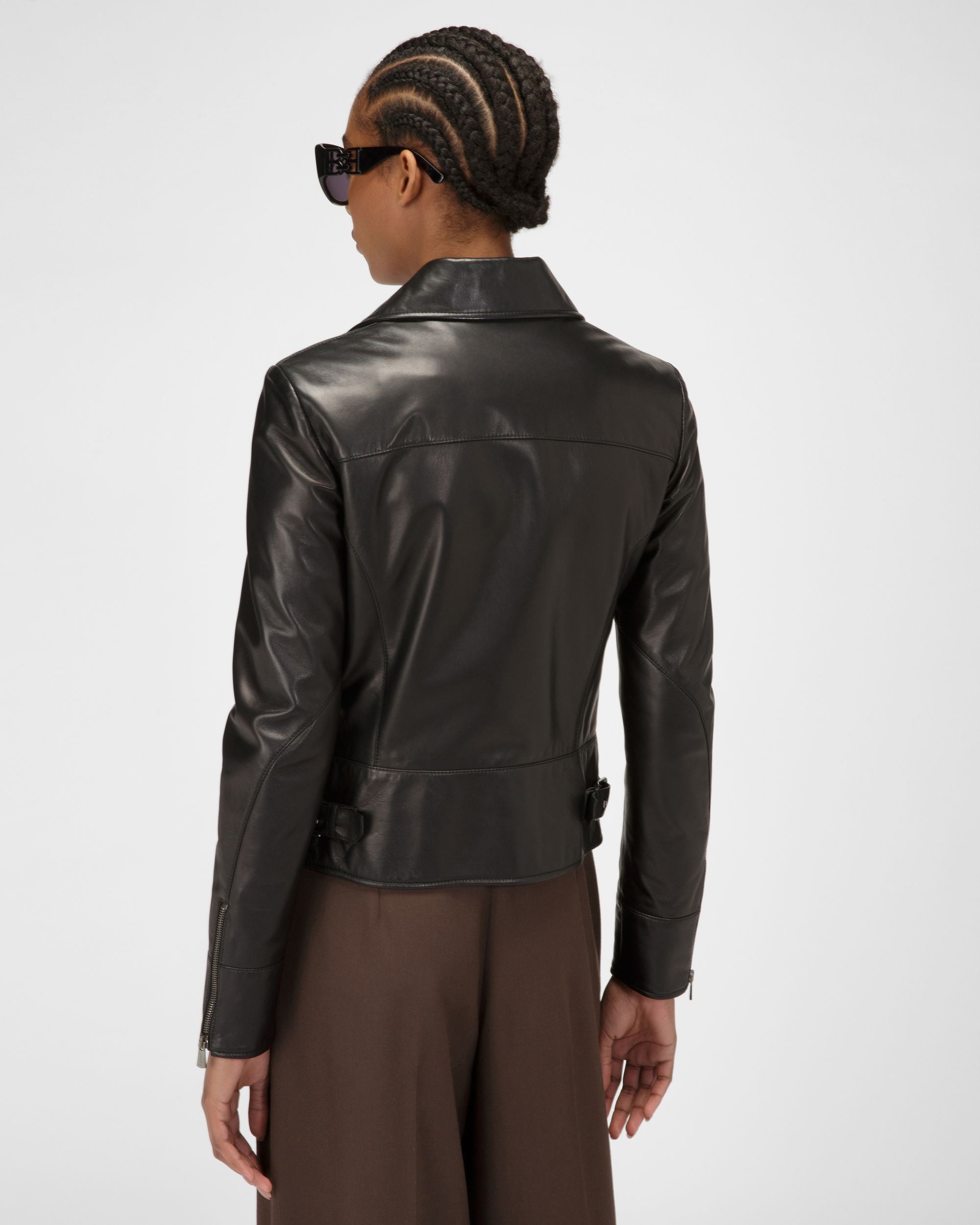 Blouson De Motard En Cuir - Femme - Bally - 03
