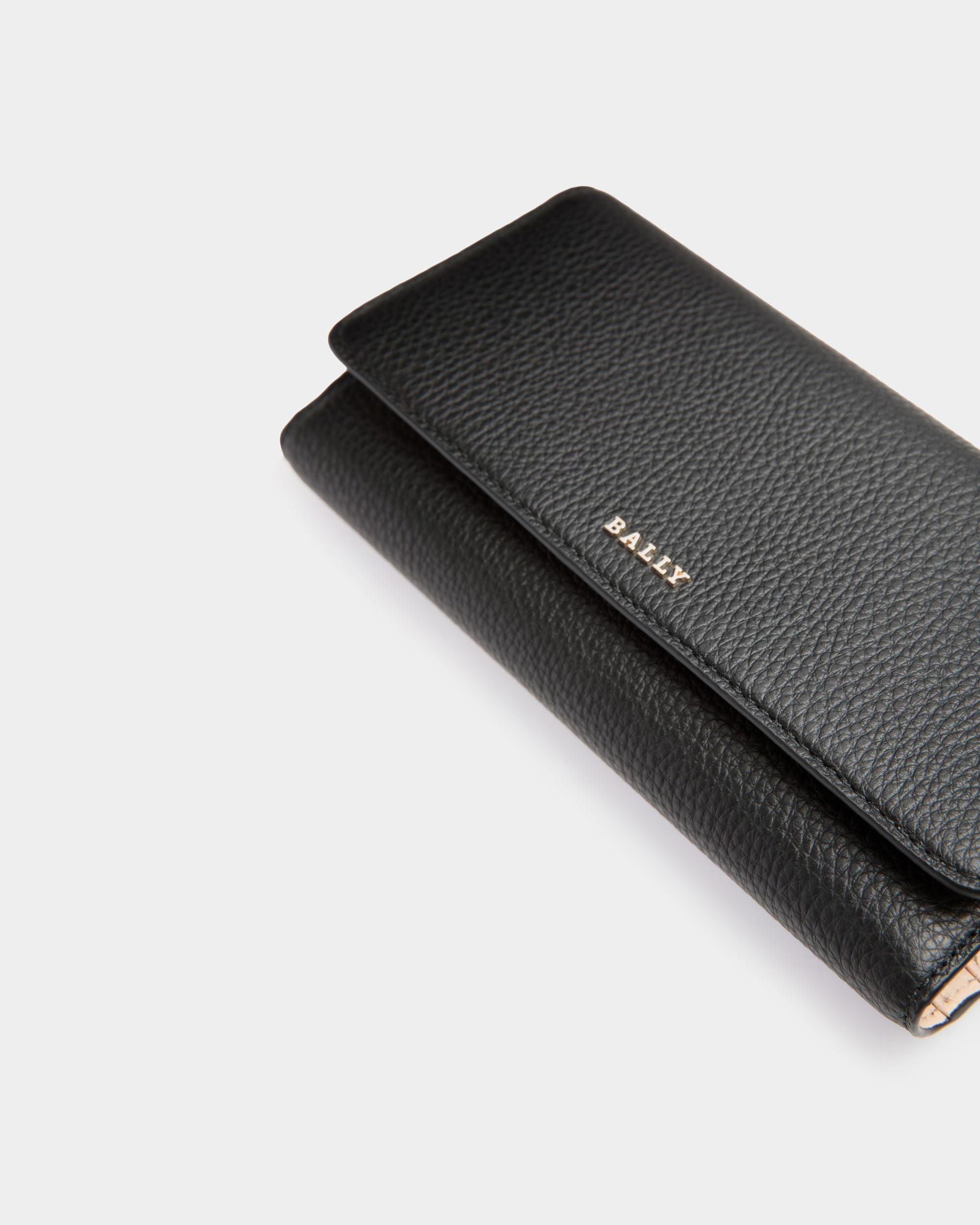 Wallet In Black Leather - Femme - Bally - 04