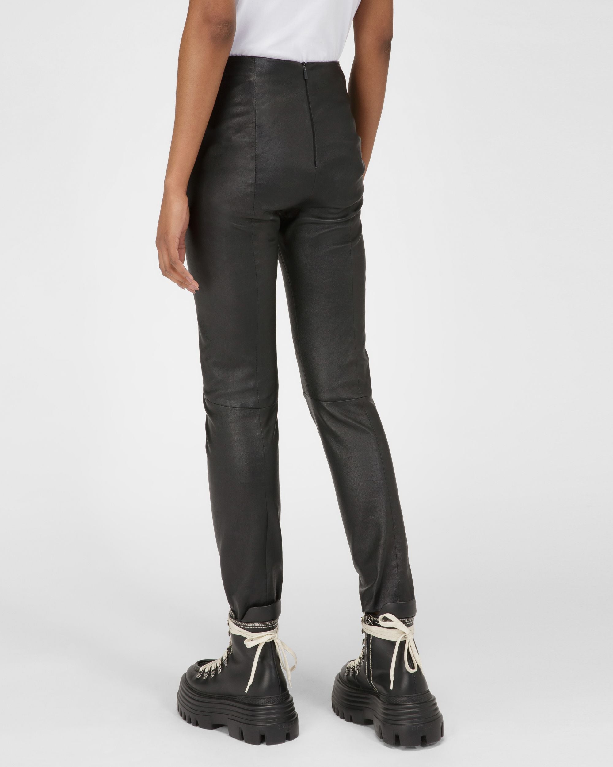 Leggins In Nappa Colore Nero - Donna - Bally - 03