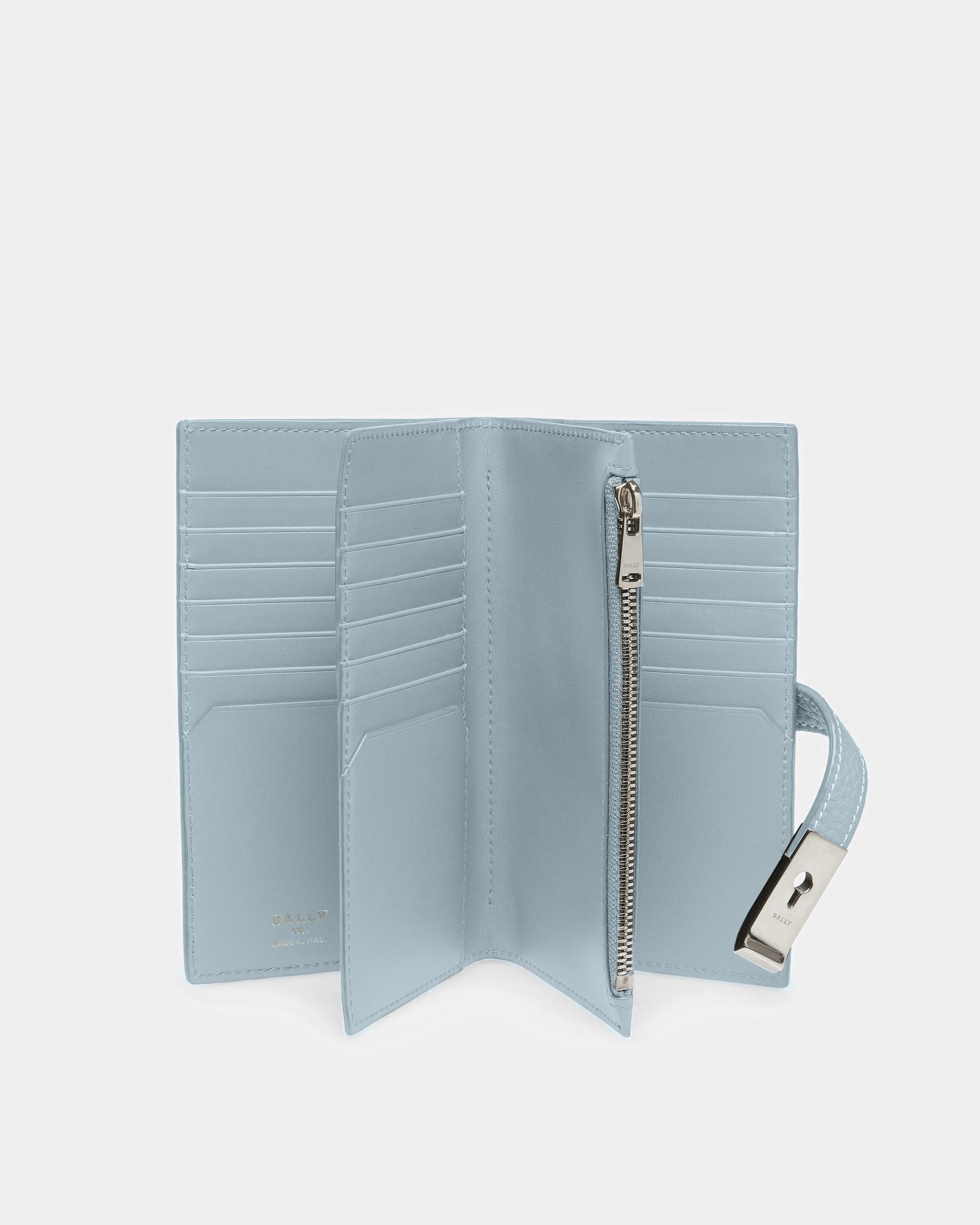 Amber Portefeuille En Cuir Bleu Clair - Femme - Bally - 03