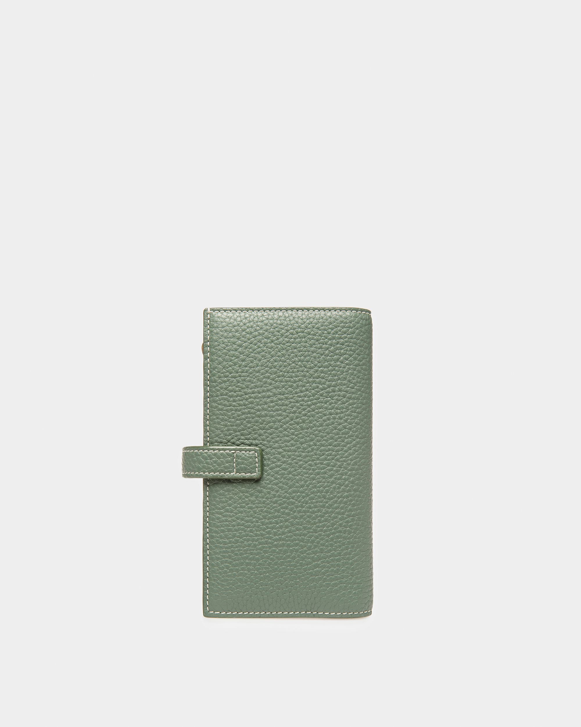 Amber Portefeuille En Cuir Vert Sauge - Femme - Bally - 02
