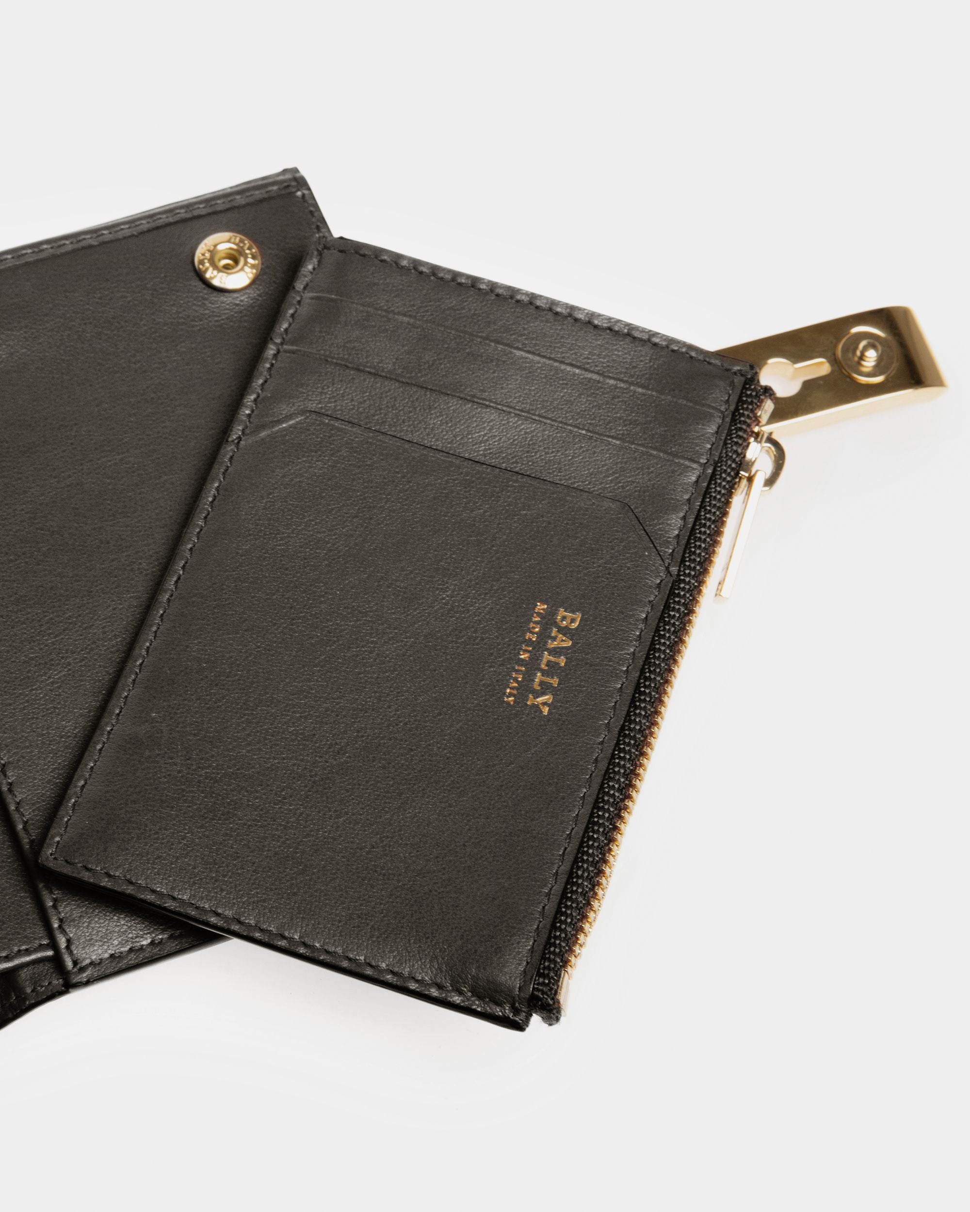 Assen Porte-Cartes En Cuir Noir - Femme - Bally - 04