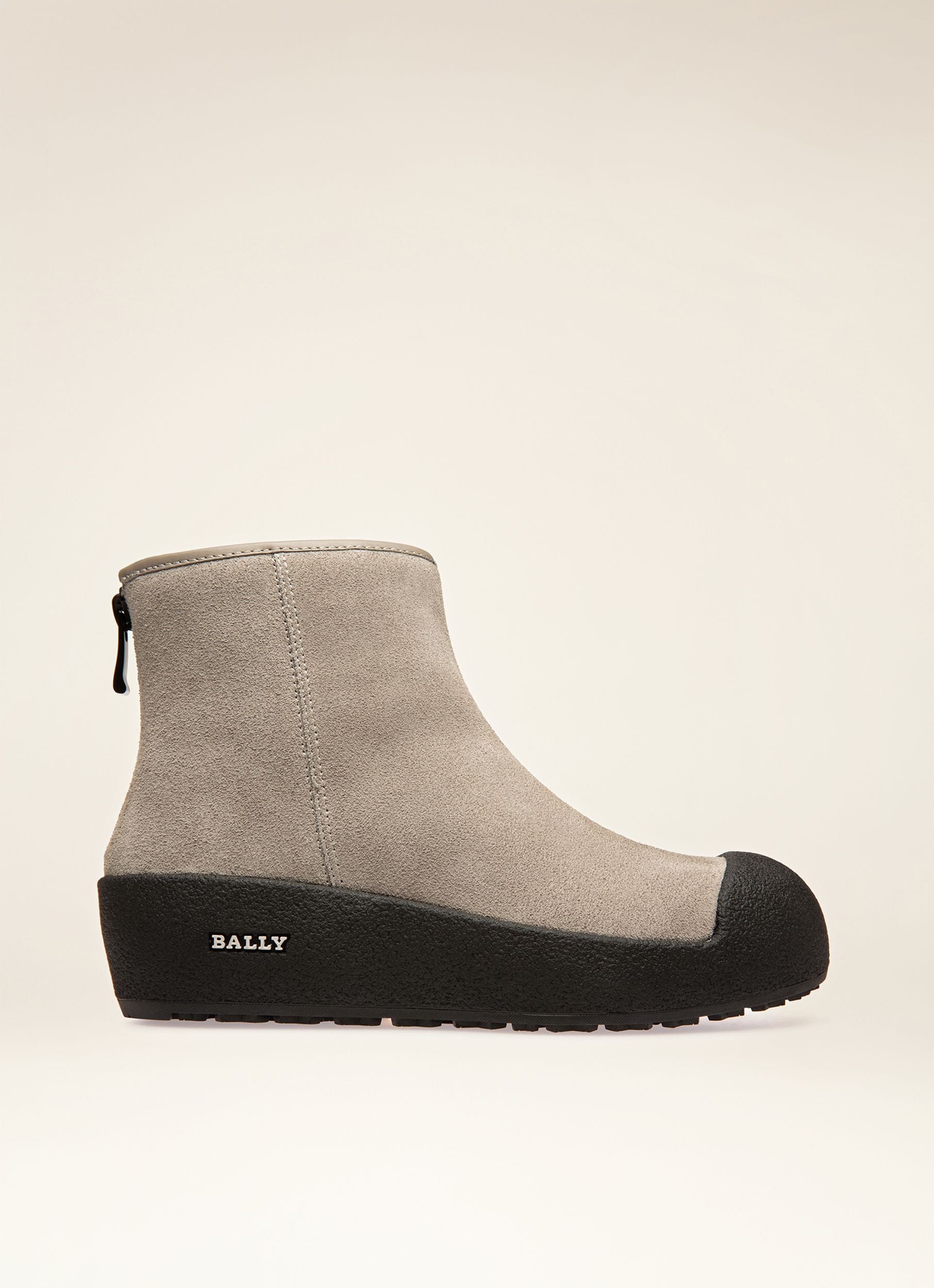 Botte Curling En Daim Gris - Femme - Bally - 01