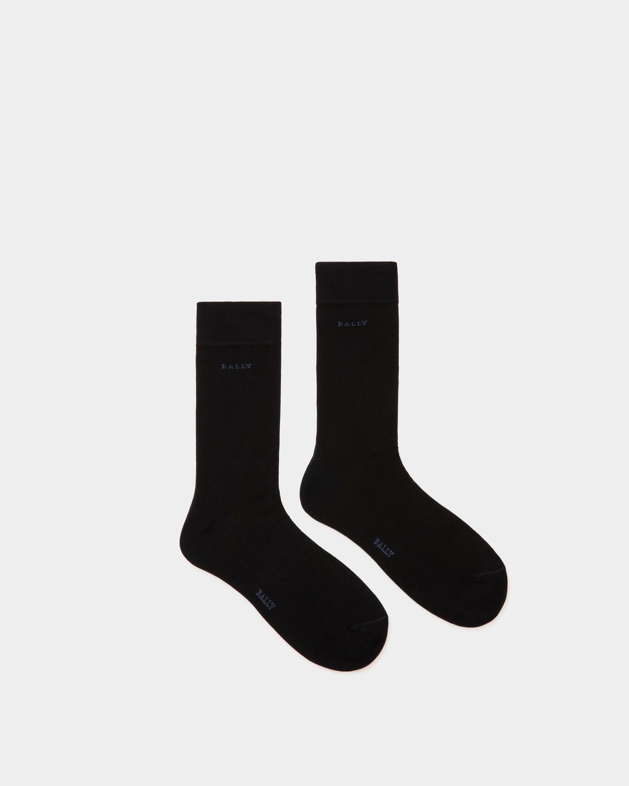 Chaussettes En Coton Mélangé Avec Logo - Homme - Bally - 01