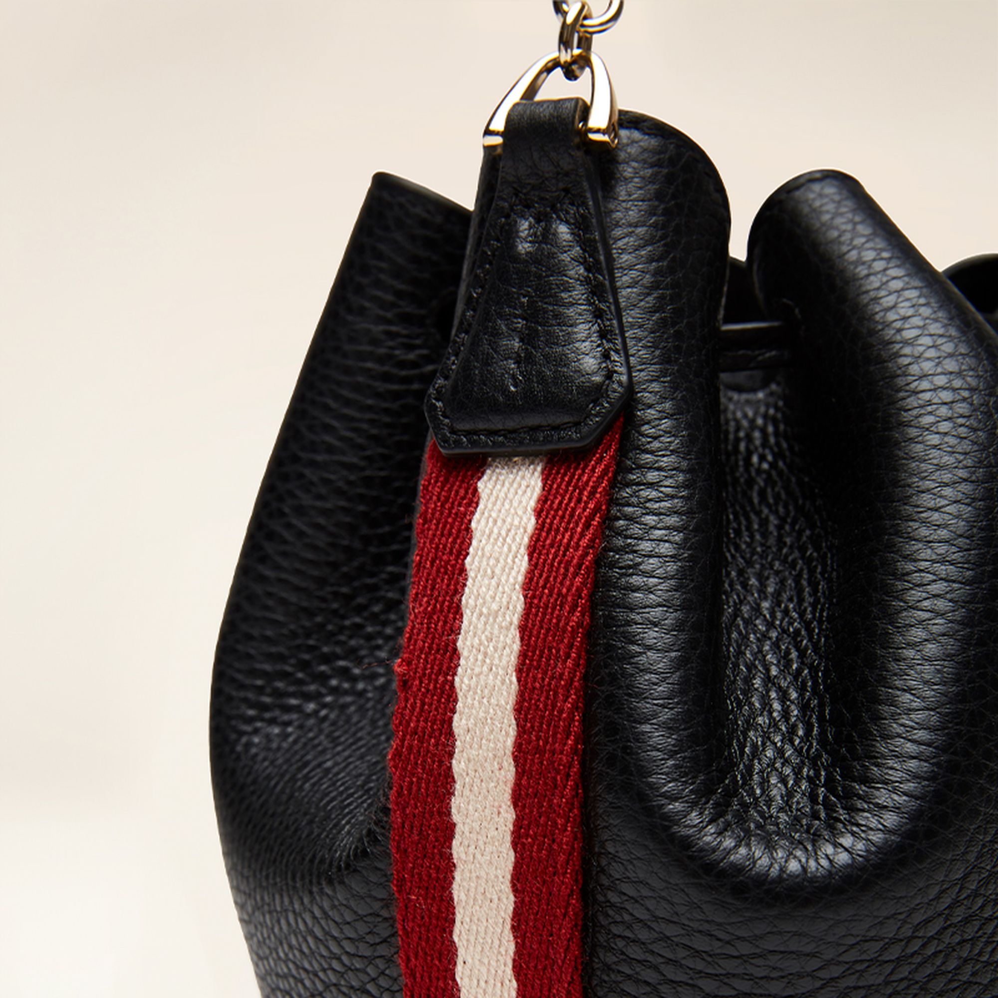 Women's Black Bucket Bag Shoulder Bag - Femme - Bally - 04