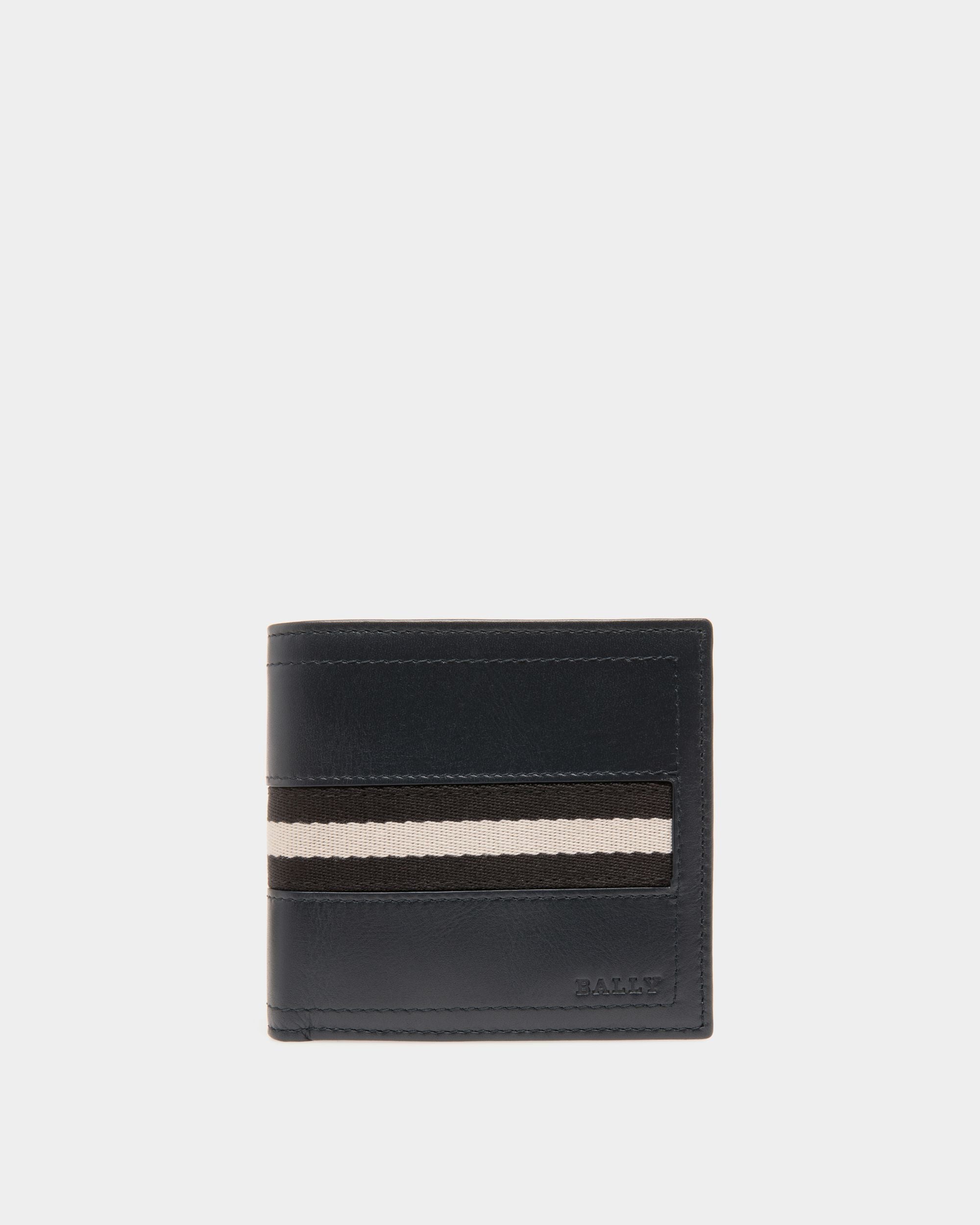 Coin Wallet In Blue Leather - Herren - Bally - 01
