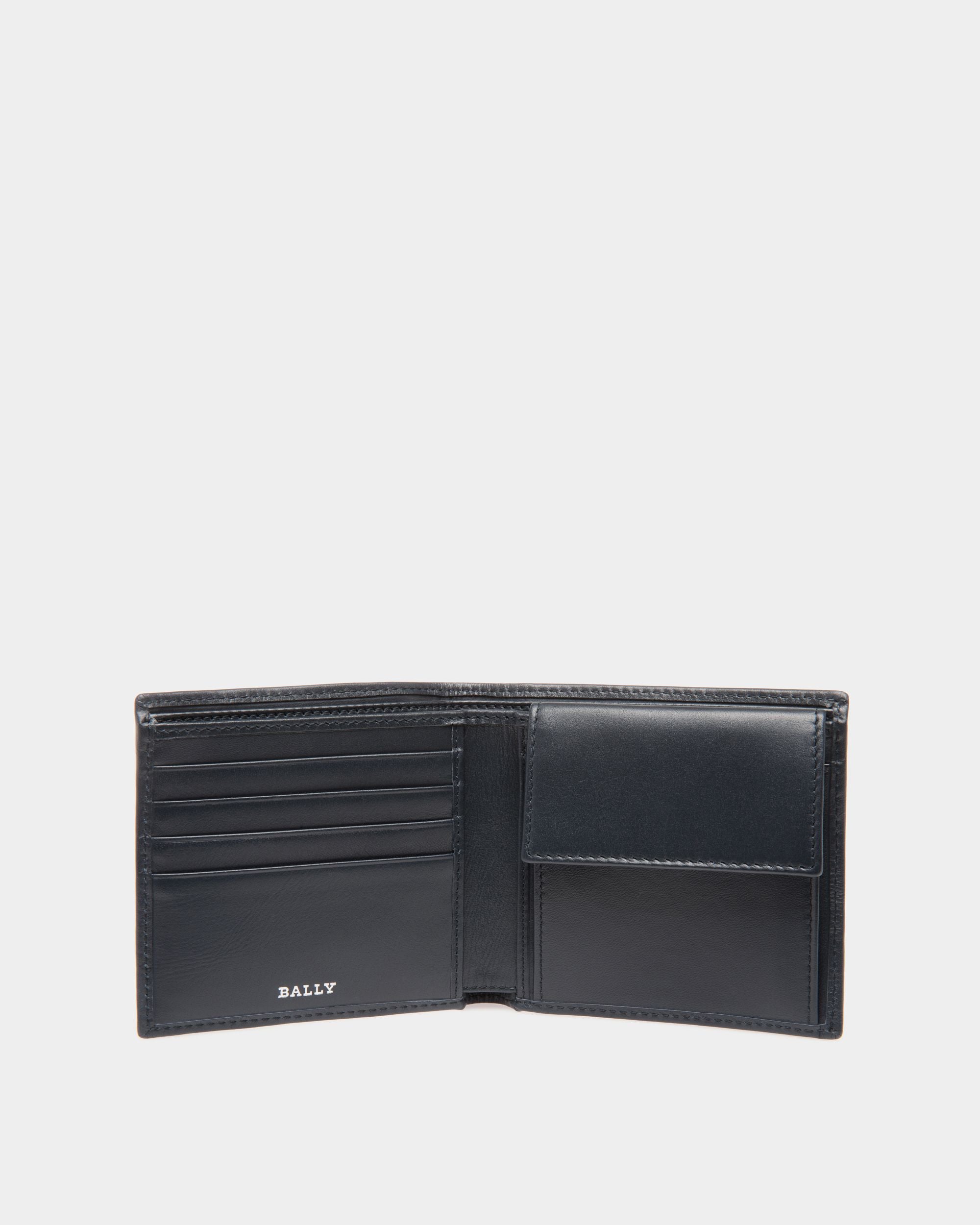 Coin Wallet In Blue Leather - Herren - Bally - 03