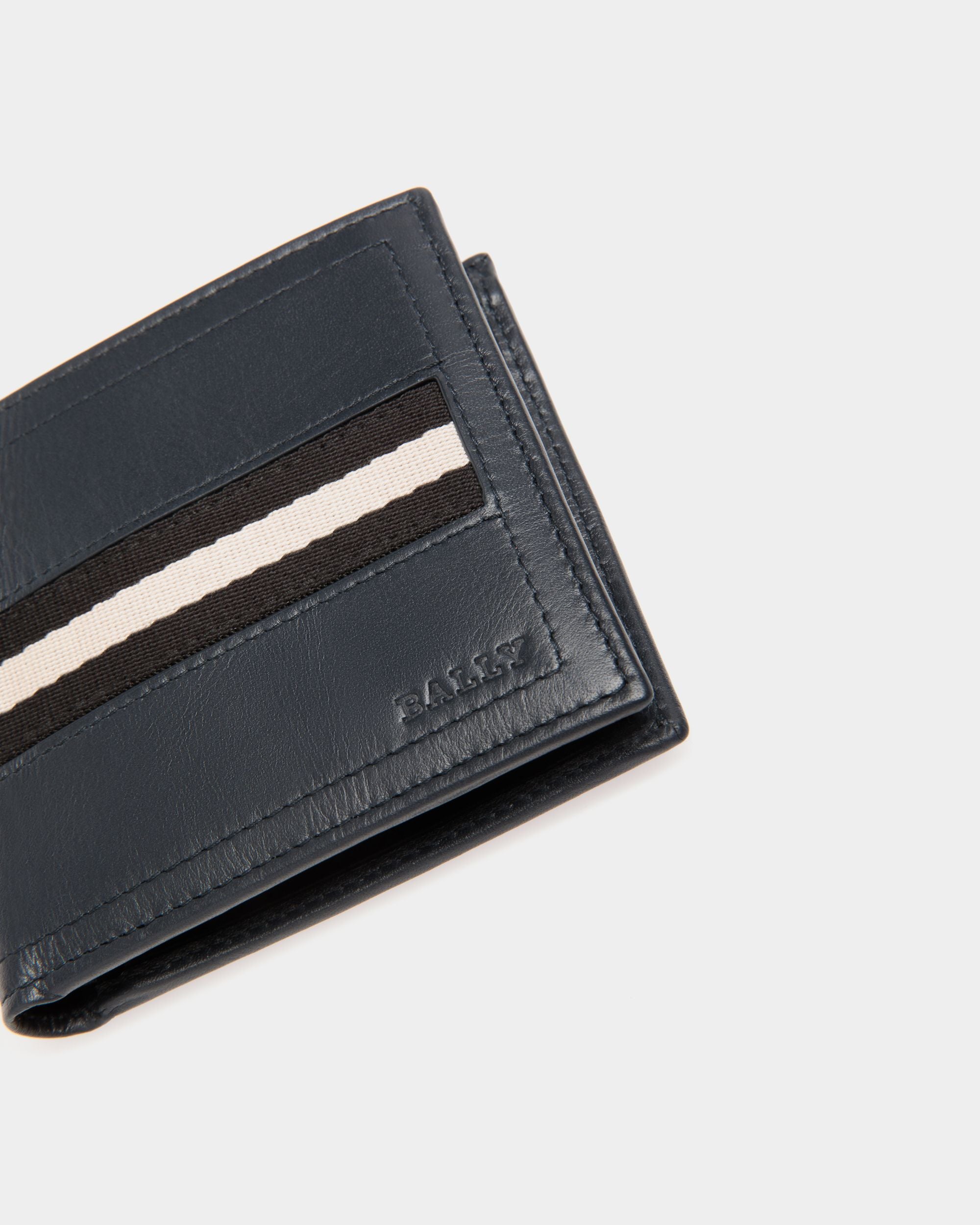 Coin Wallet In Blue Leather - Herren - Bally - 04