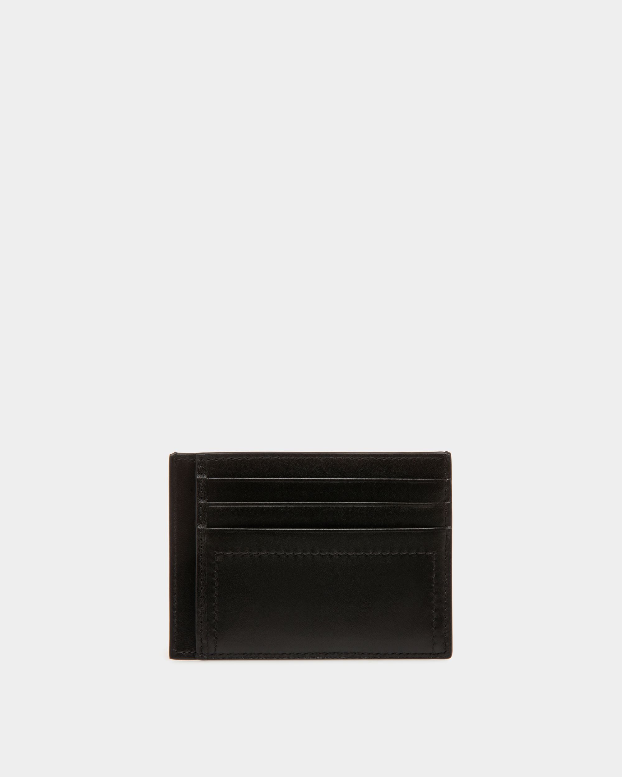Business Card Holder In Black Leather - Herren - Bally - 02