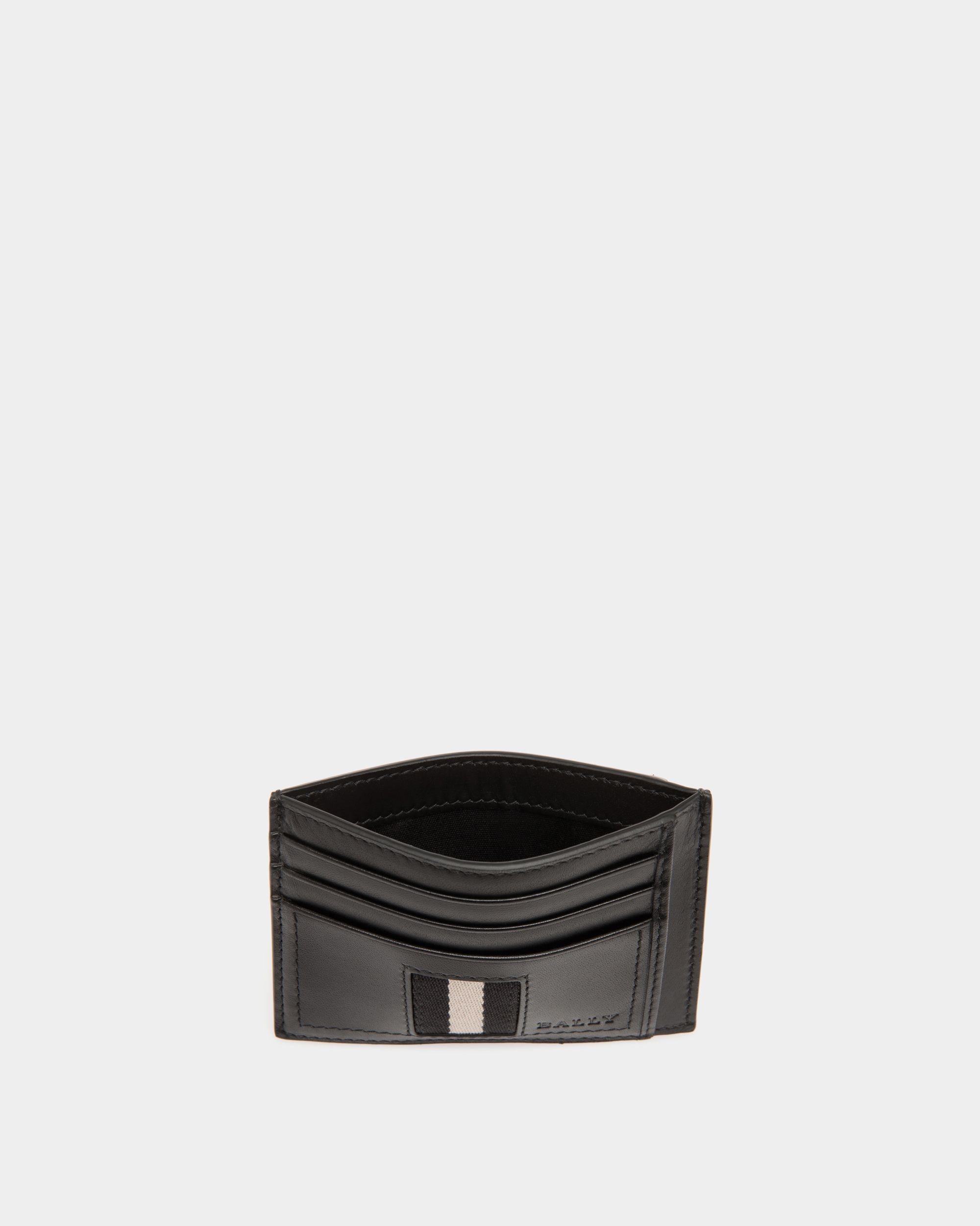 Business Card Holder In Black Leather - Herren - Bally - 03