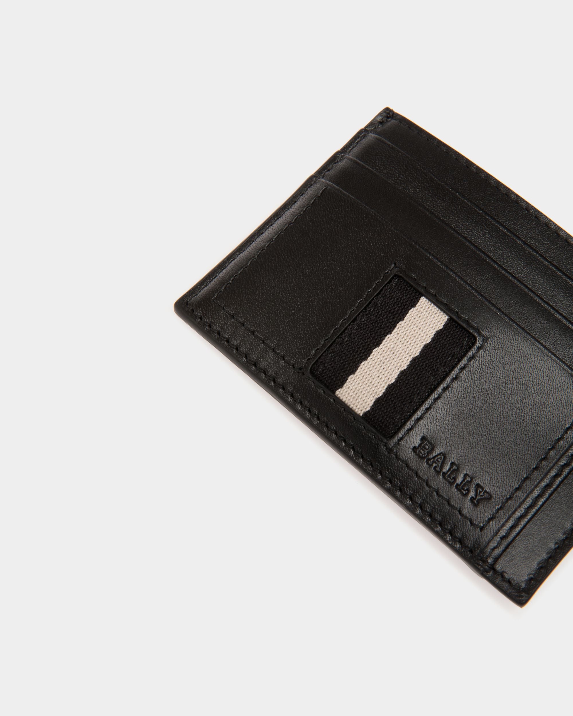 Business Card Holder In Black Leather - Herren - Bally - 04
