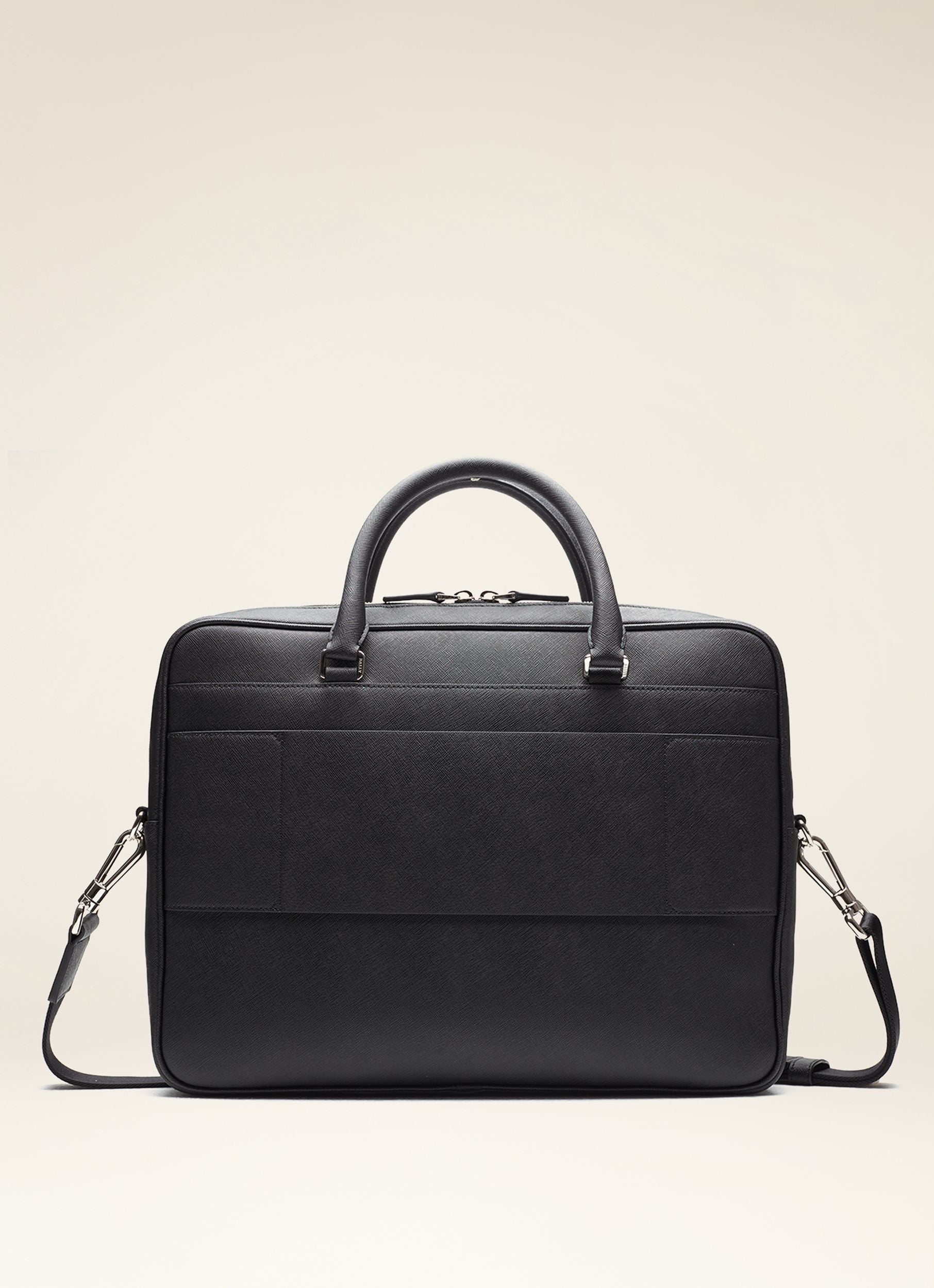Men's Black Leather Business Bag - Homme - Bally - 02