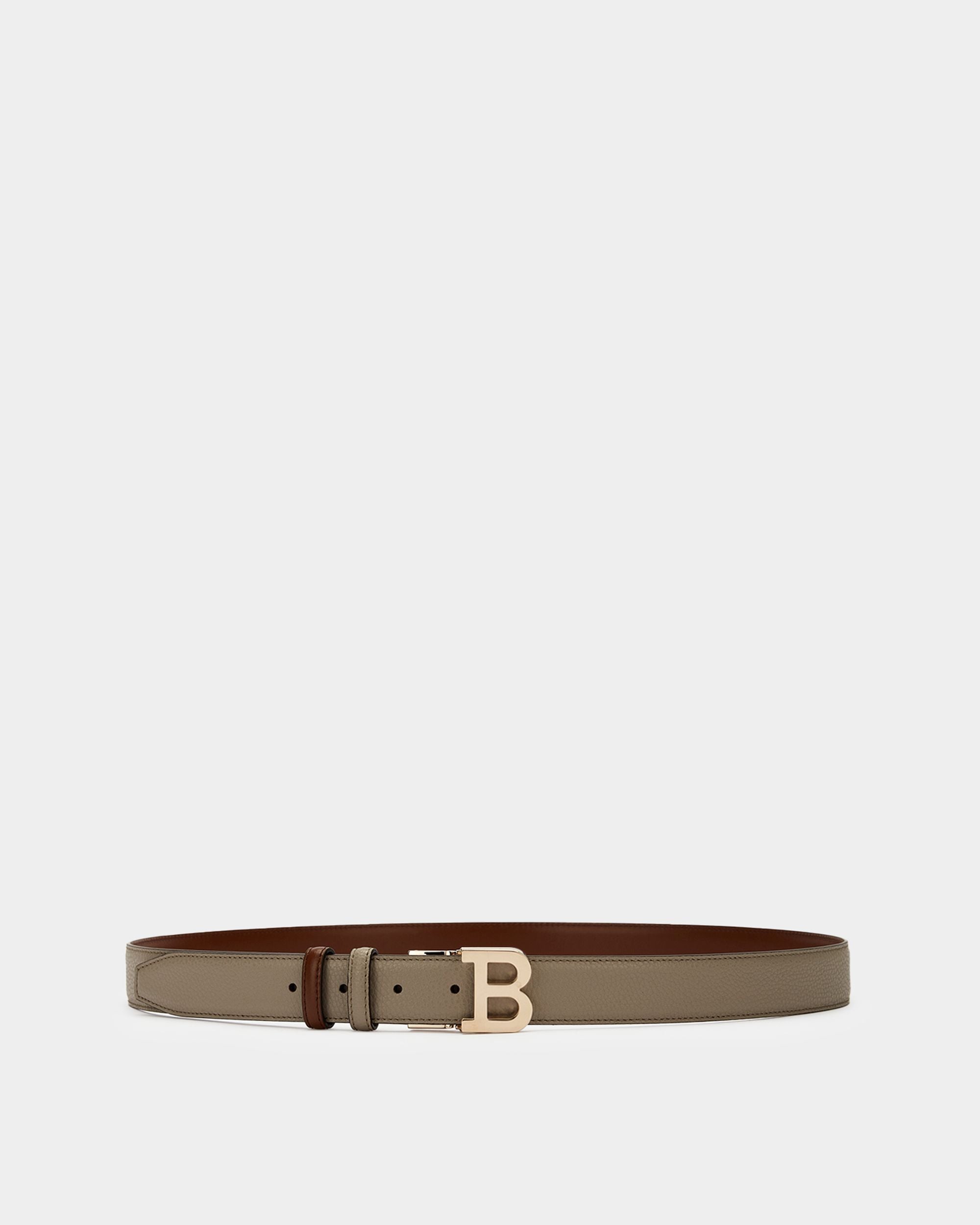 Reversible And Adjustable Belt in Grey Leather - Women's - Bally - 01
