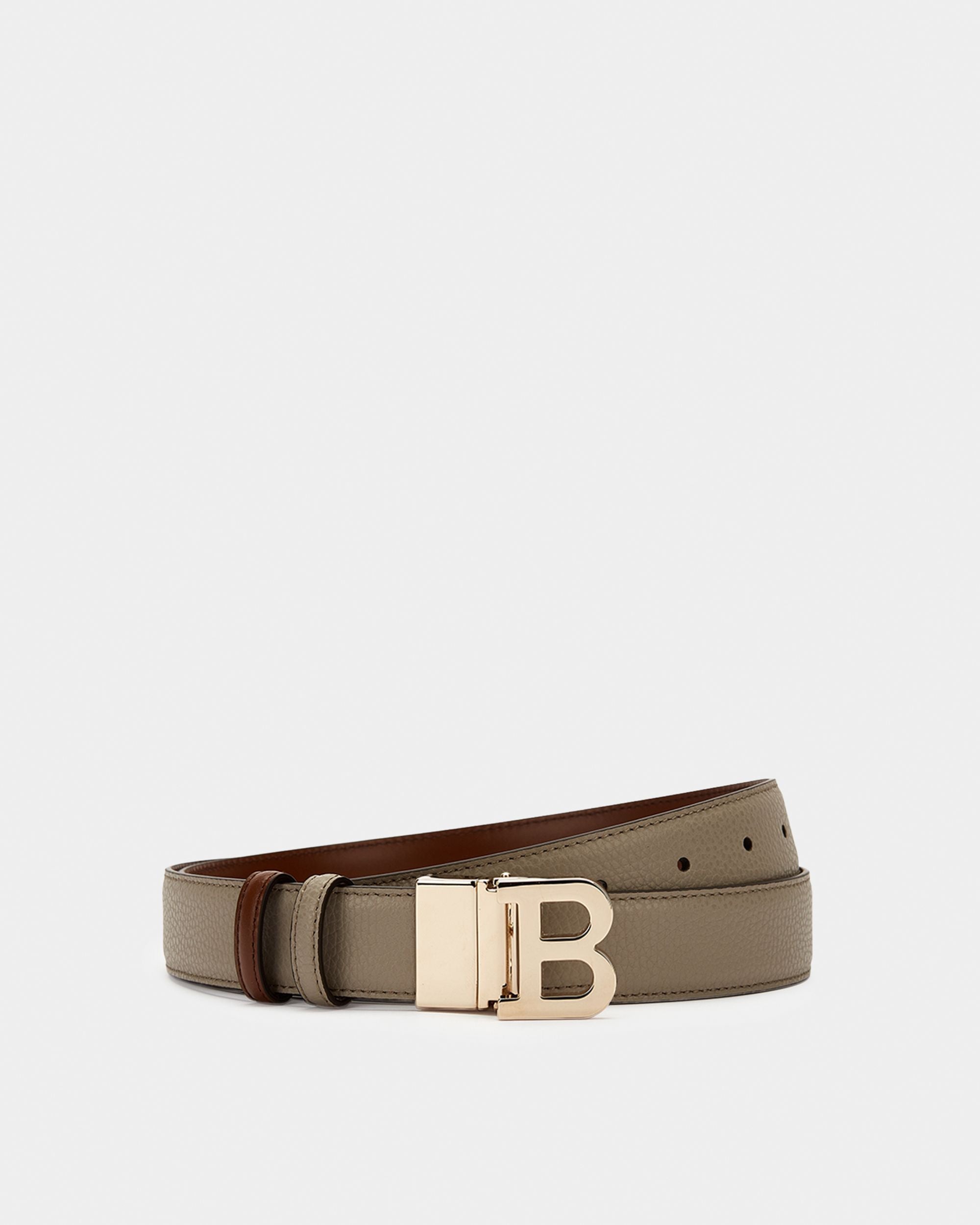 Reversible And Adjustable Belt in Grey Leather - Women's - Bally - 05