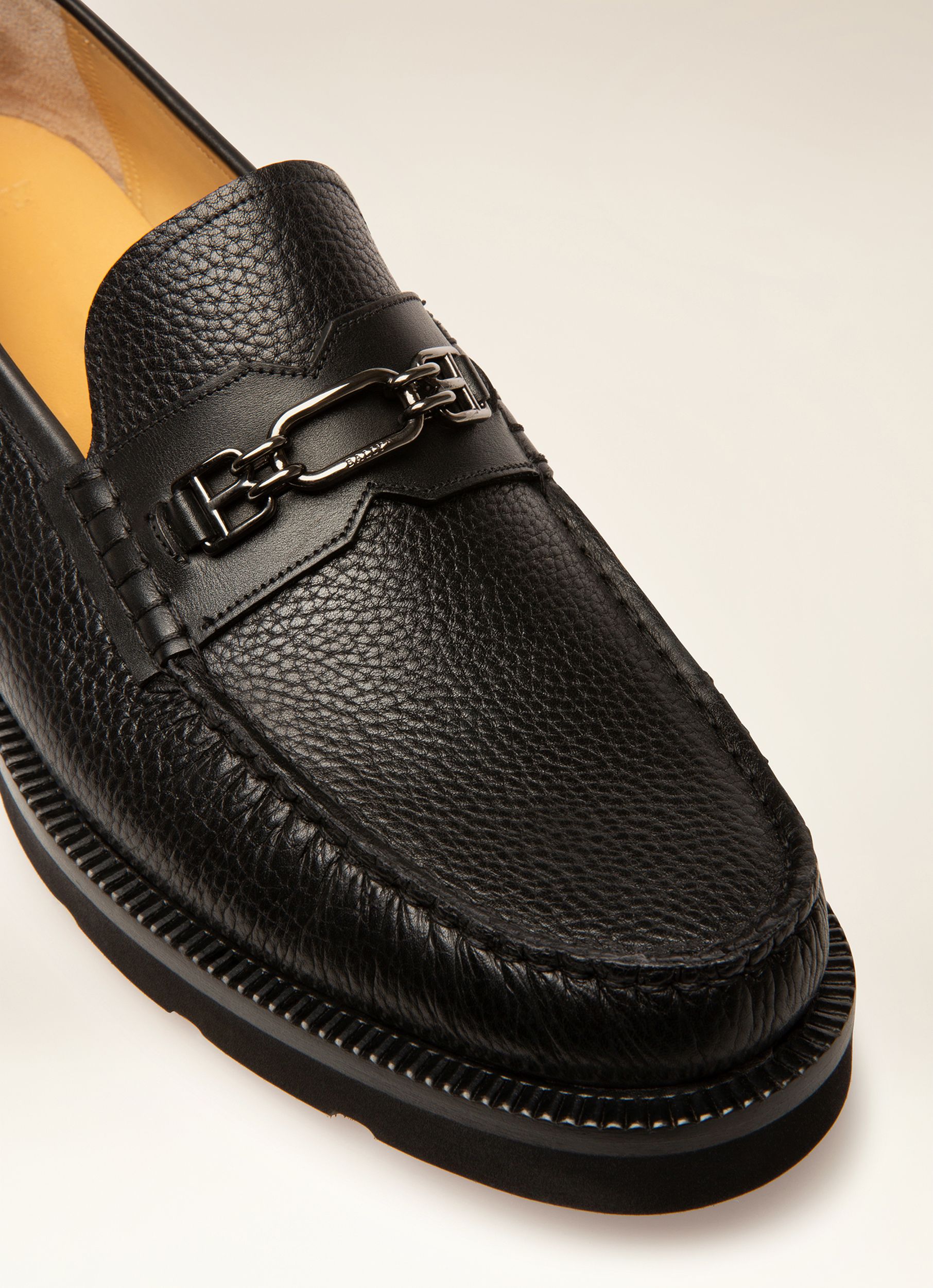Nottingham Loafer Aus Genarbtem Leder In Schwarz - Herren - Bally - 02