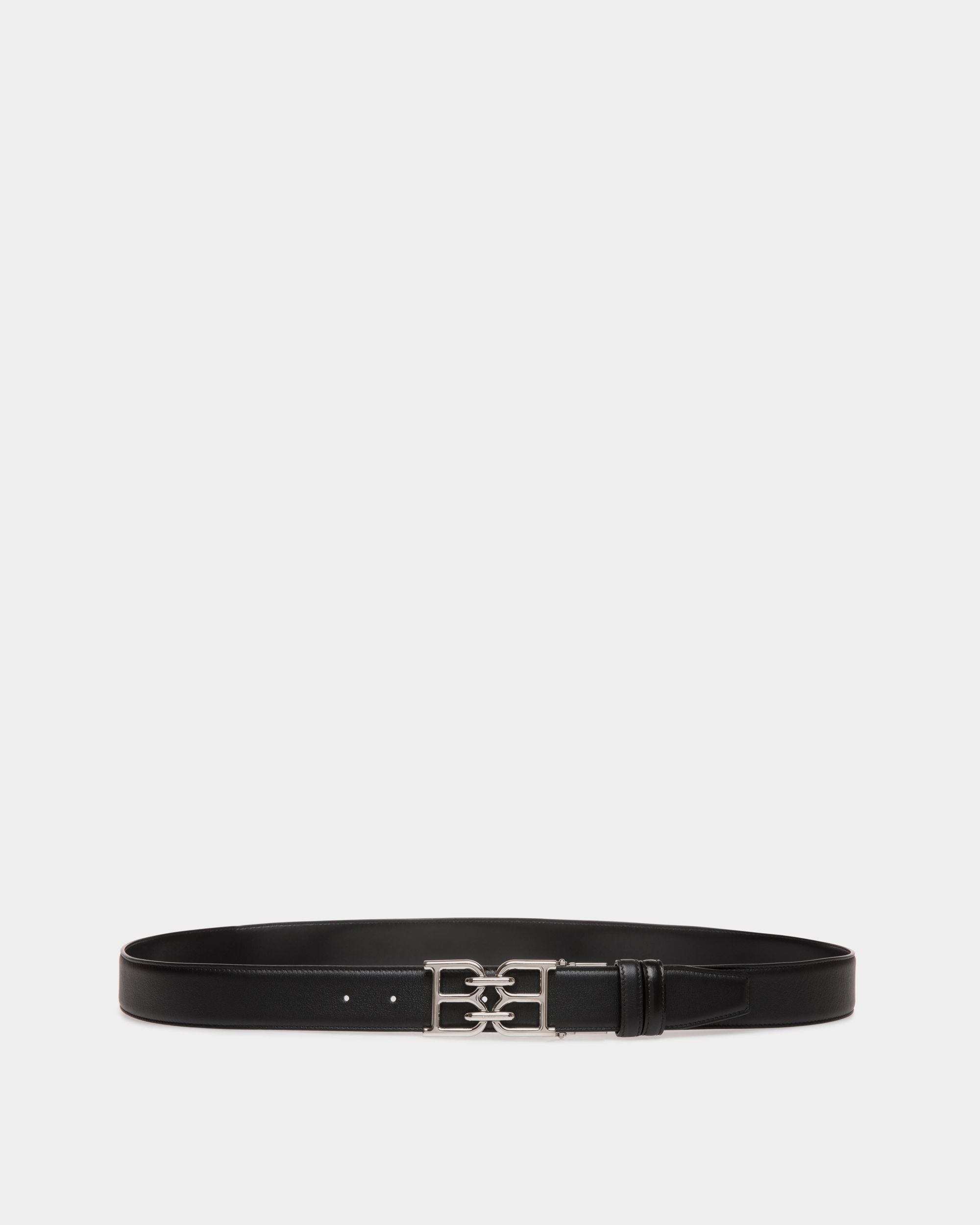 Bally Iconic Buckle Adjustable-Reversible Belt In Black Leather - Homme - Bally - 01