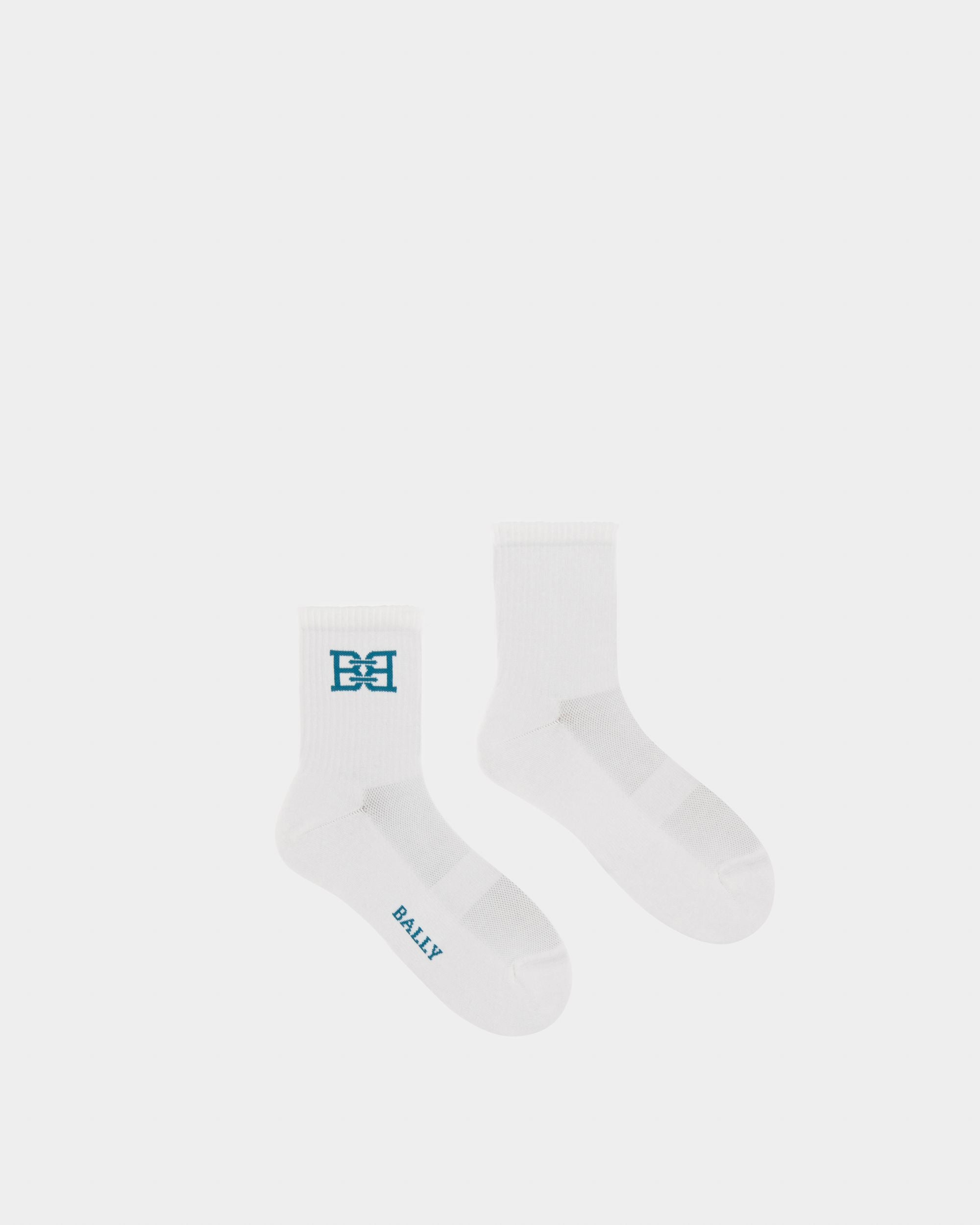 B-Chain Socken Aus Baumwolle In Weiß Und Grün - Herren - Bally - 01
