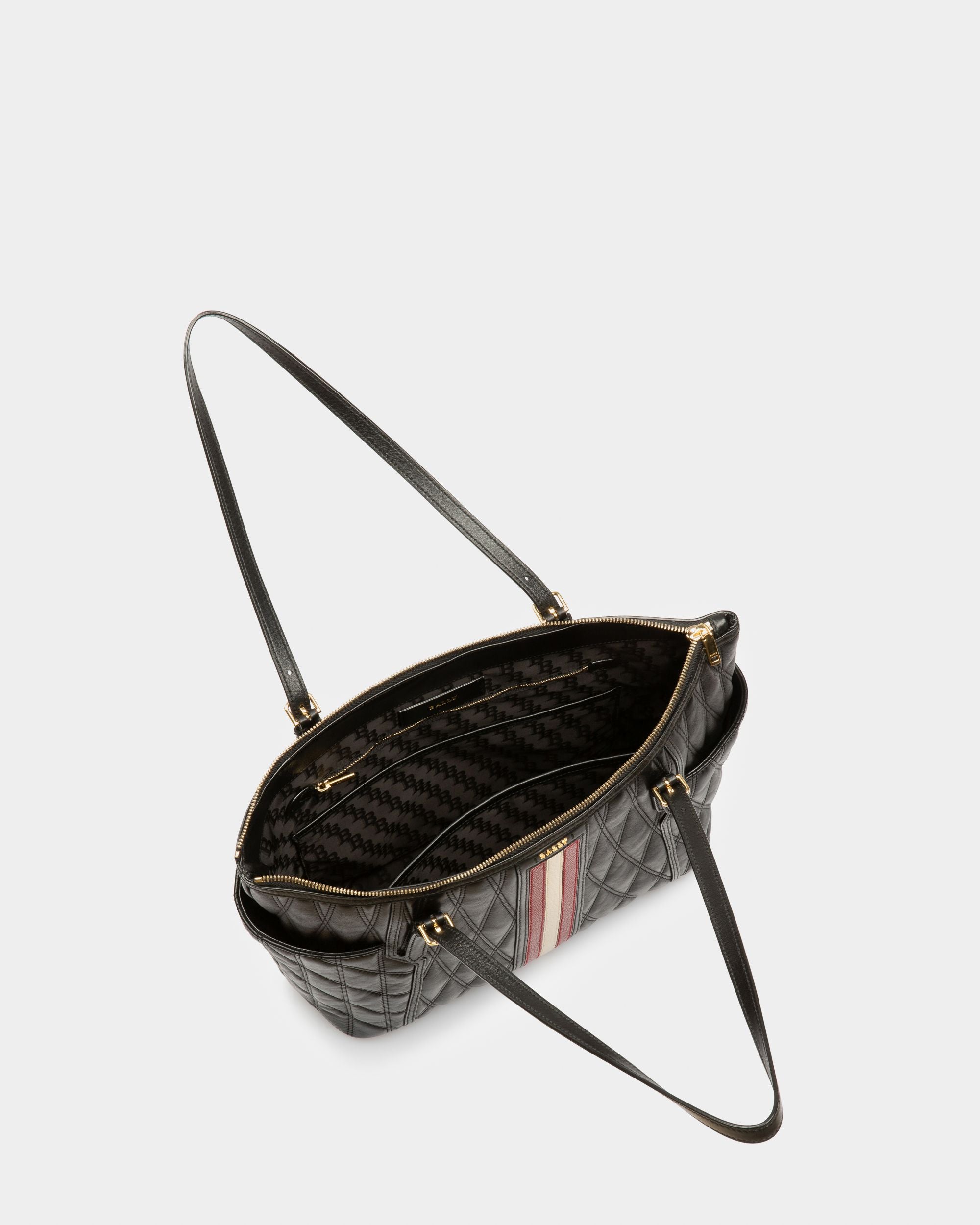 Damirah Tragetasche Aus Schwarzem Leder - Damen - Bally - 03