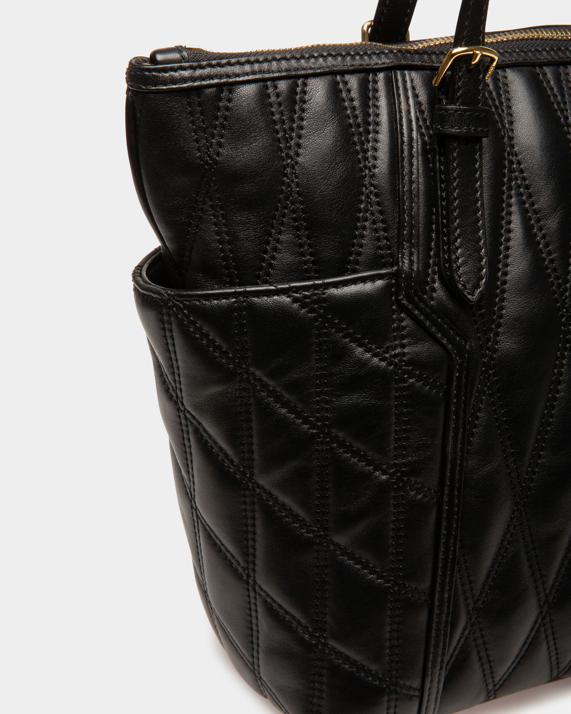 Damirah Tragetasche Aus Schwarzem Leder - Damen - Bally - 04
