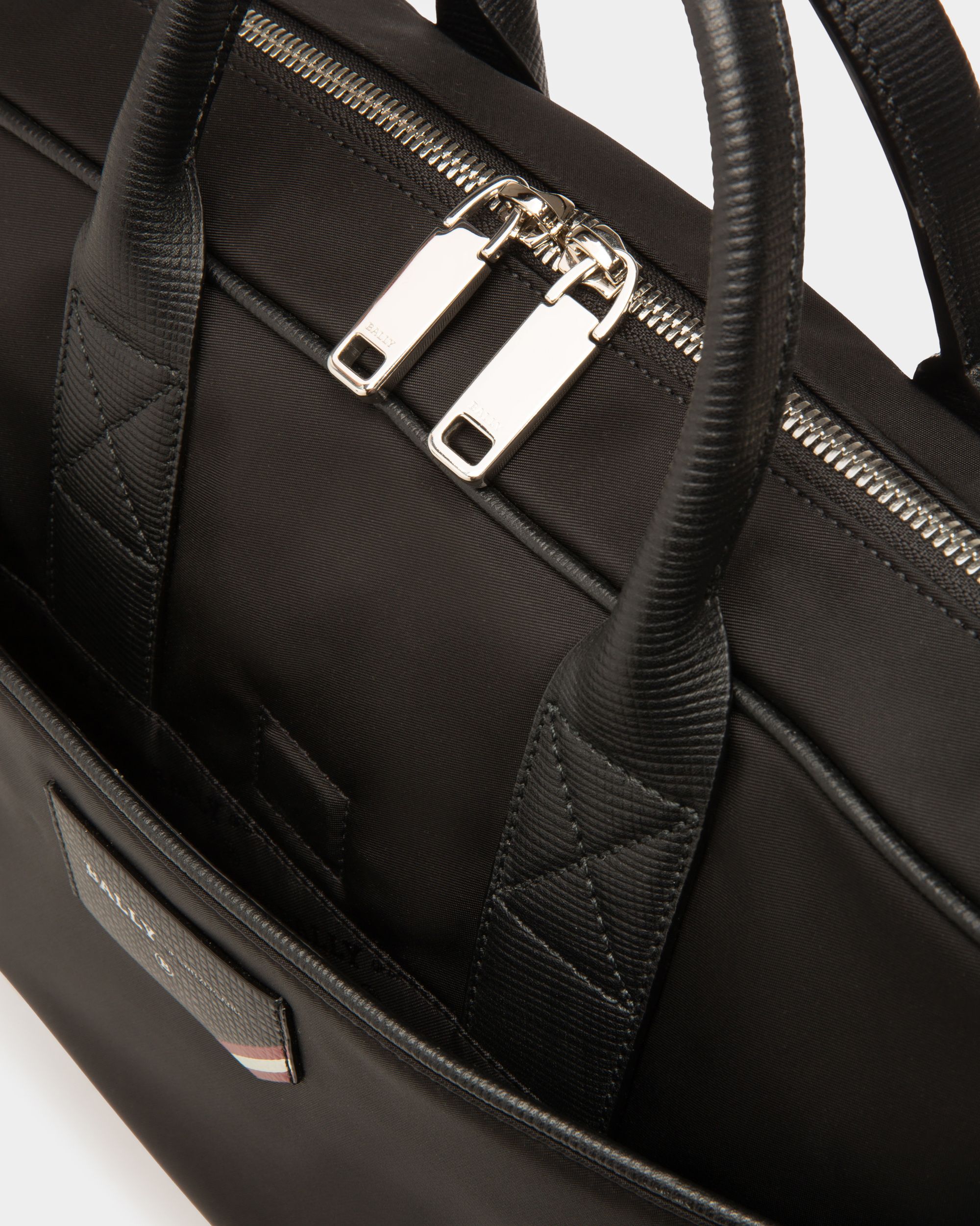 Faldy Nylon Business Bag In Black - Men's - Bally - 04