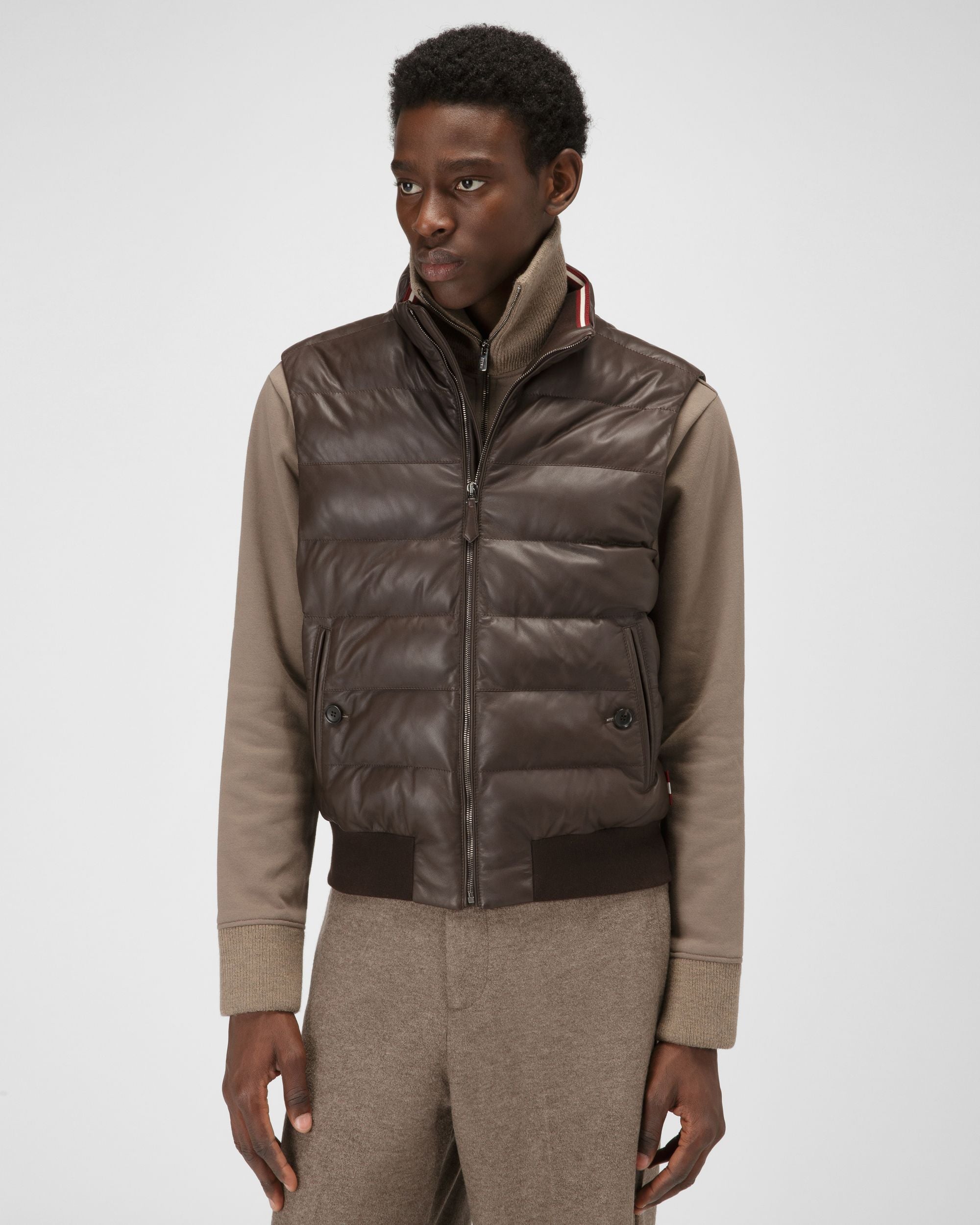 Blouson Aus Ebenholzbraunem Leder - Herren - Bally - 03
