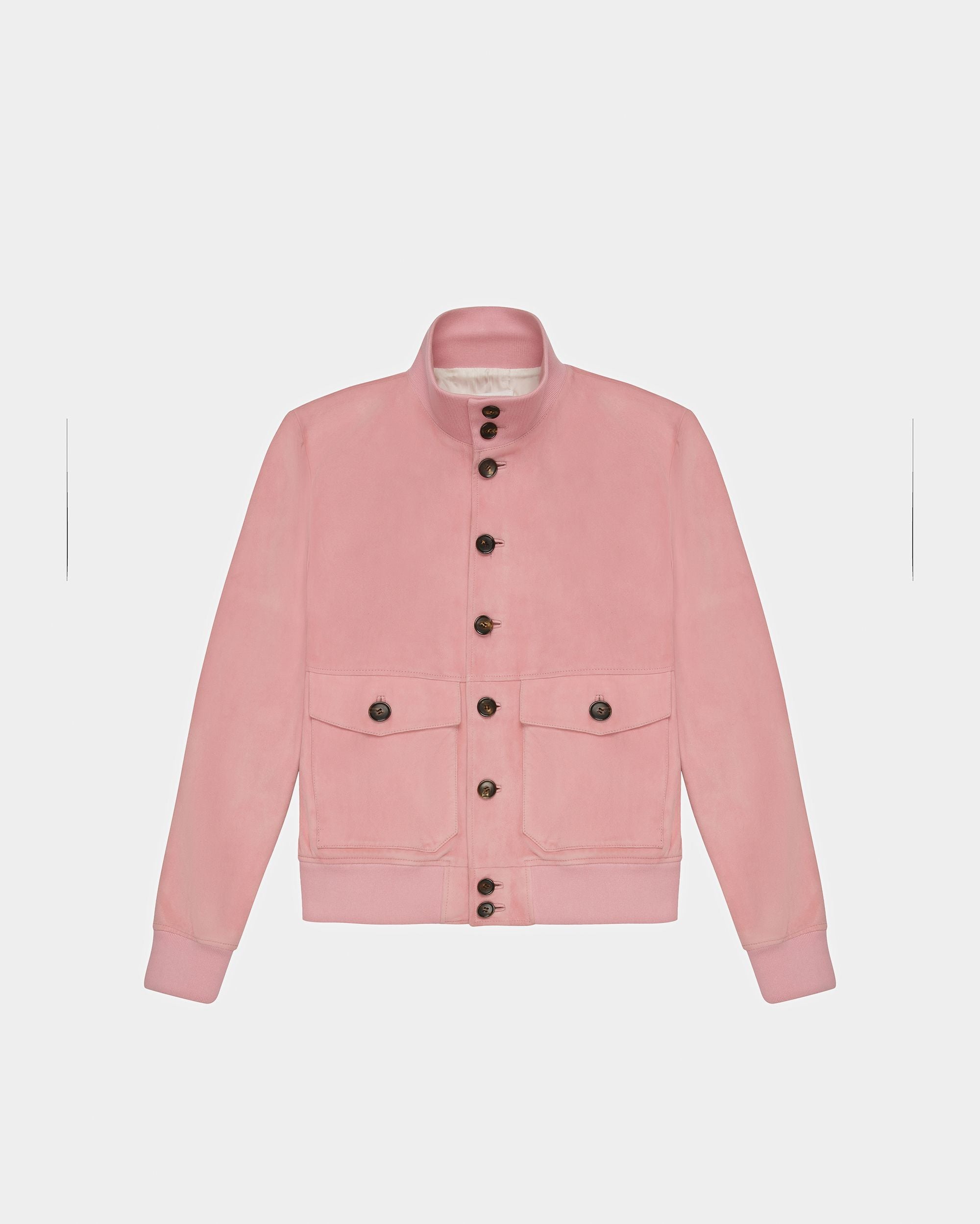 Blouson Bomber In Pink Leather - Men's - Bally - 01