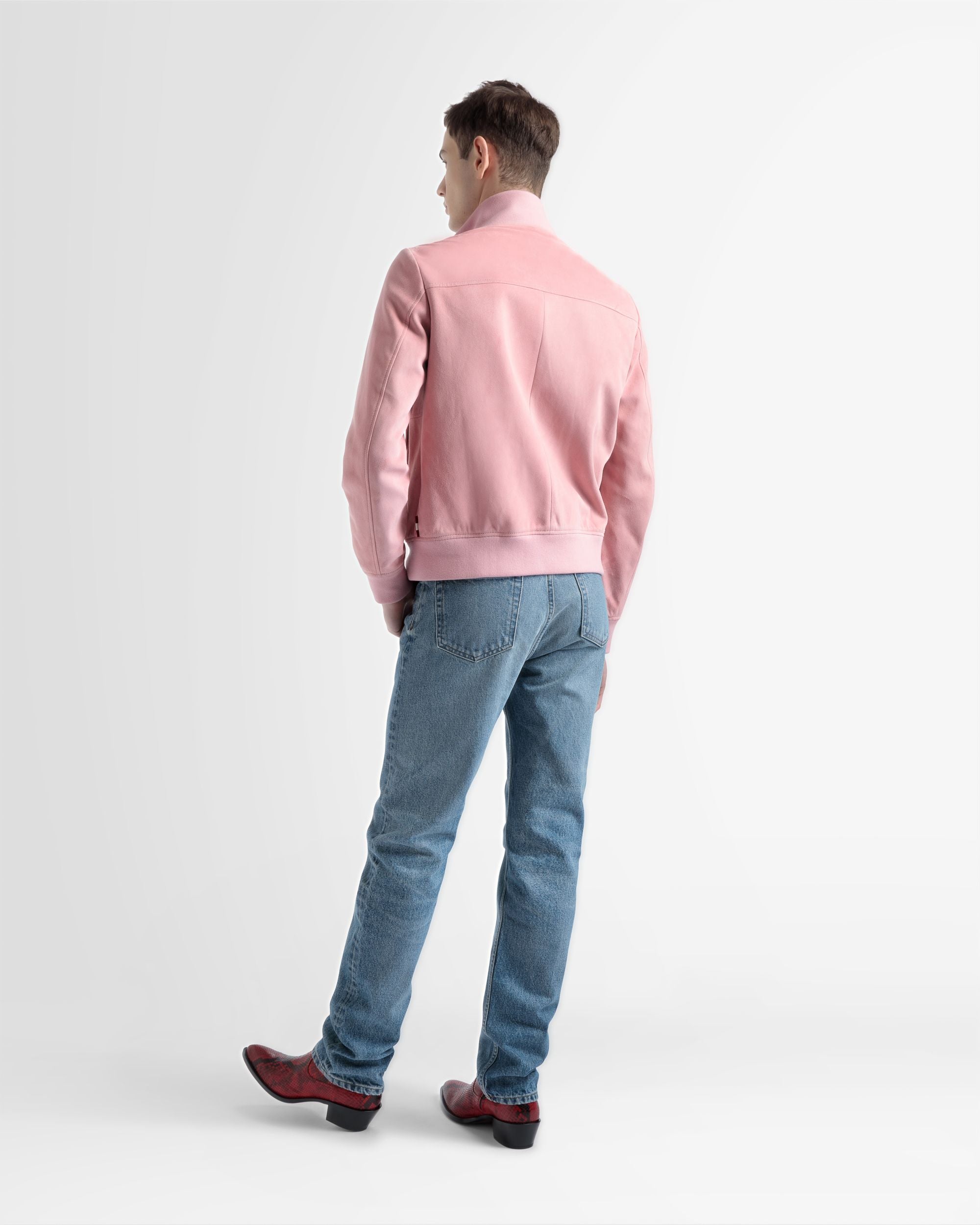 Blouson Bomber In Pink Leather - Men's - Bally - 05