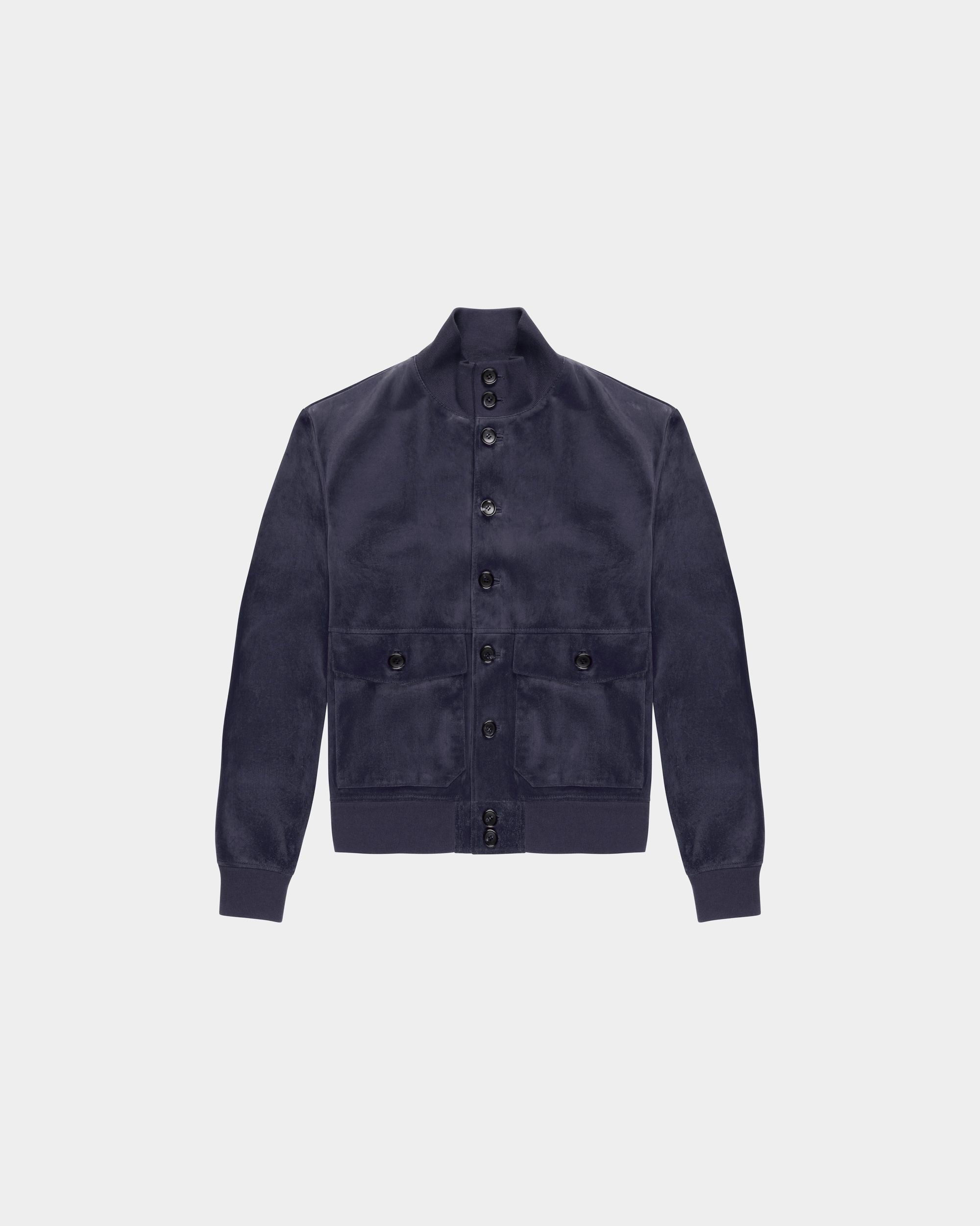 Blouson Bomber En Cuir Bleu - Homme - Bally - 03