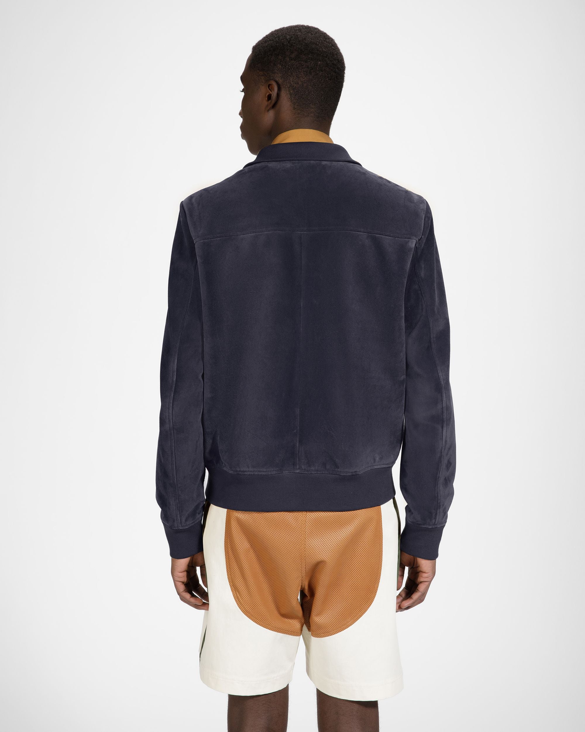 Blouson Bomber En Cuir Bleu - Homme - Bally - 06