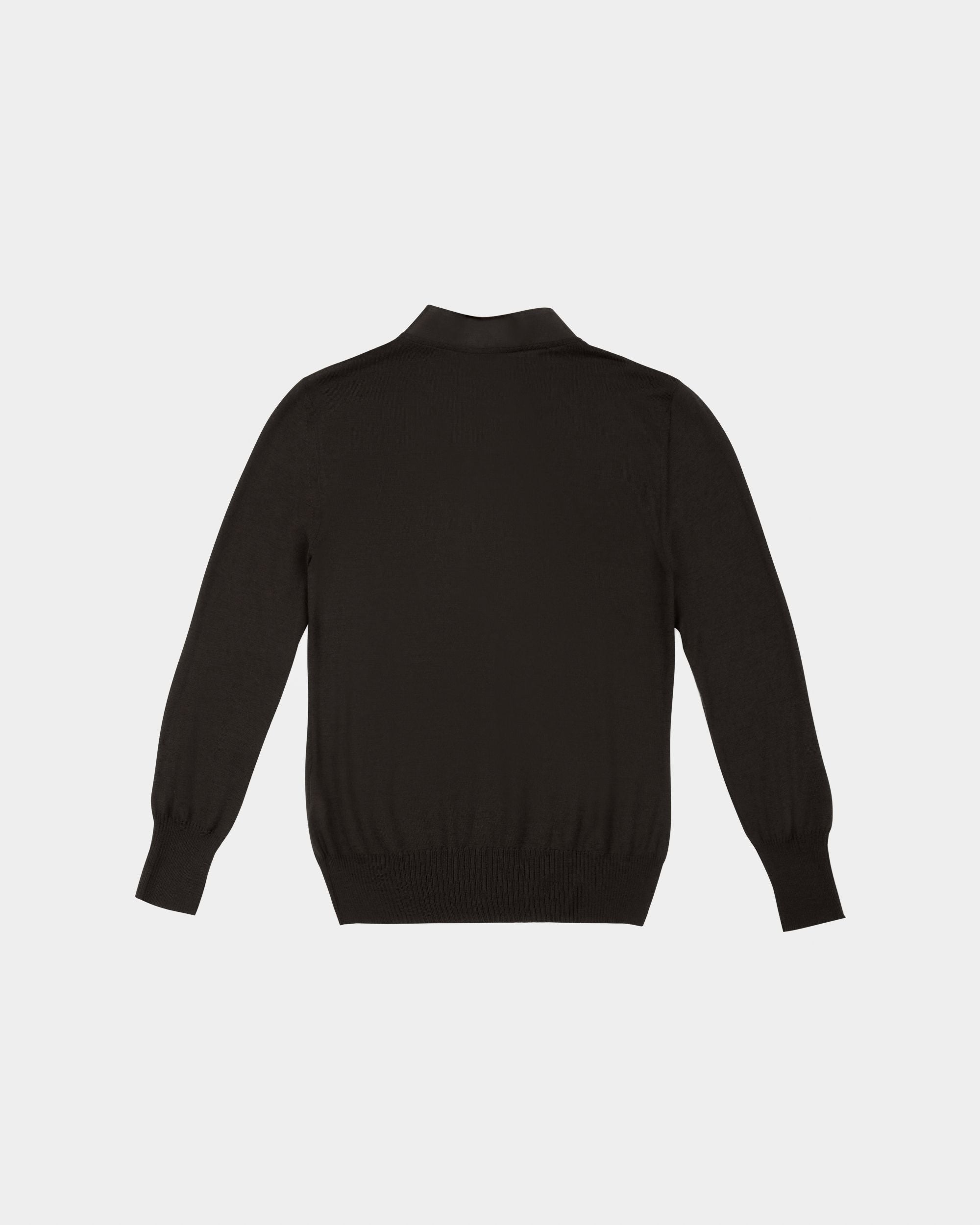 Pull V En Laine Noire - Femme - Bally - 02
