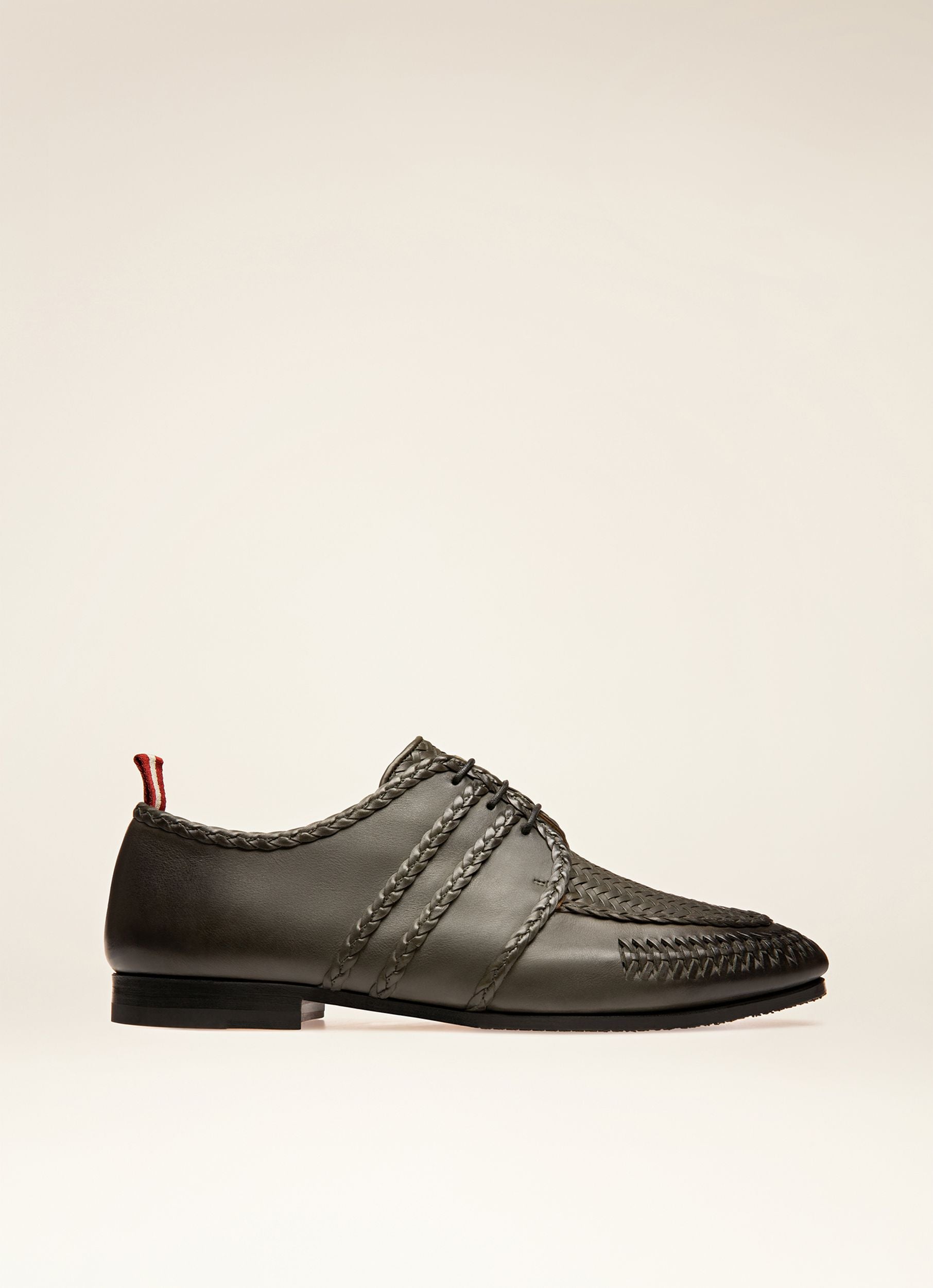 Pluton Derbyschuhe Aus Dunkelgrauem Leder - Men's - Bally - 01