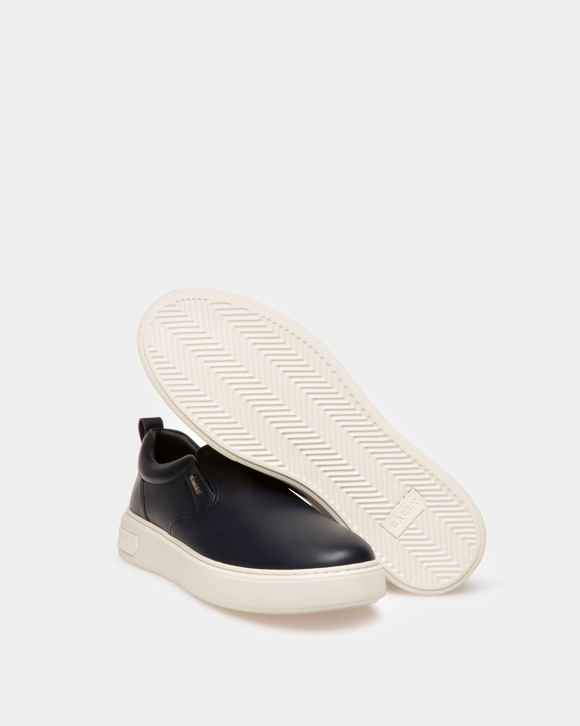 Mardy Sneakers En Cuir Bleu Marine - Homme - Bally - 04