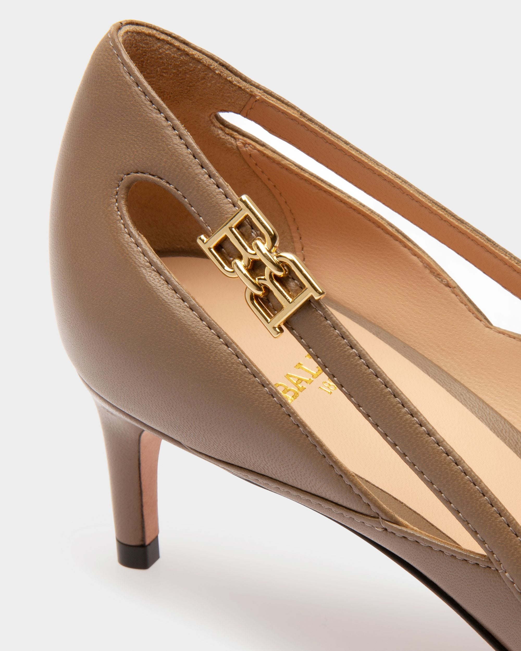 Elsa Pumps Aus Taupefarbenem Leder - Damen - Bally - 04