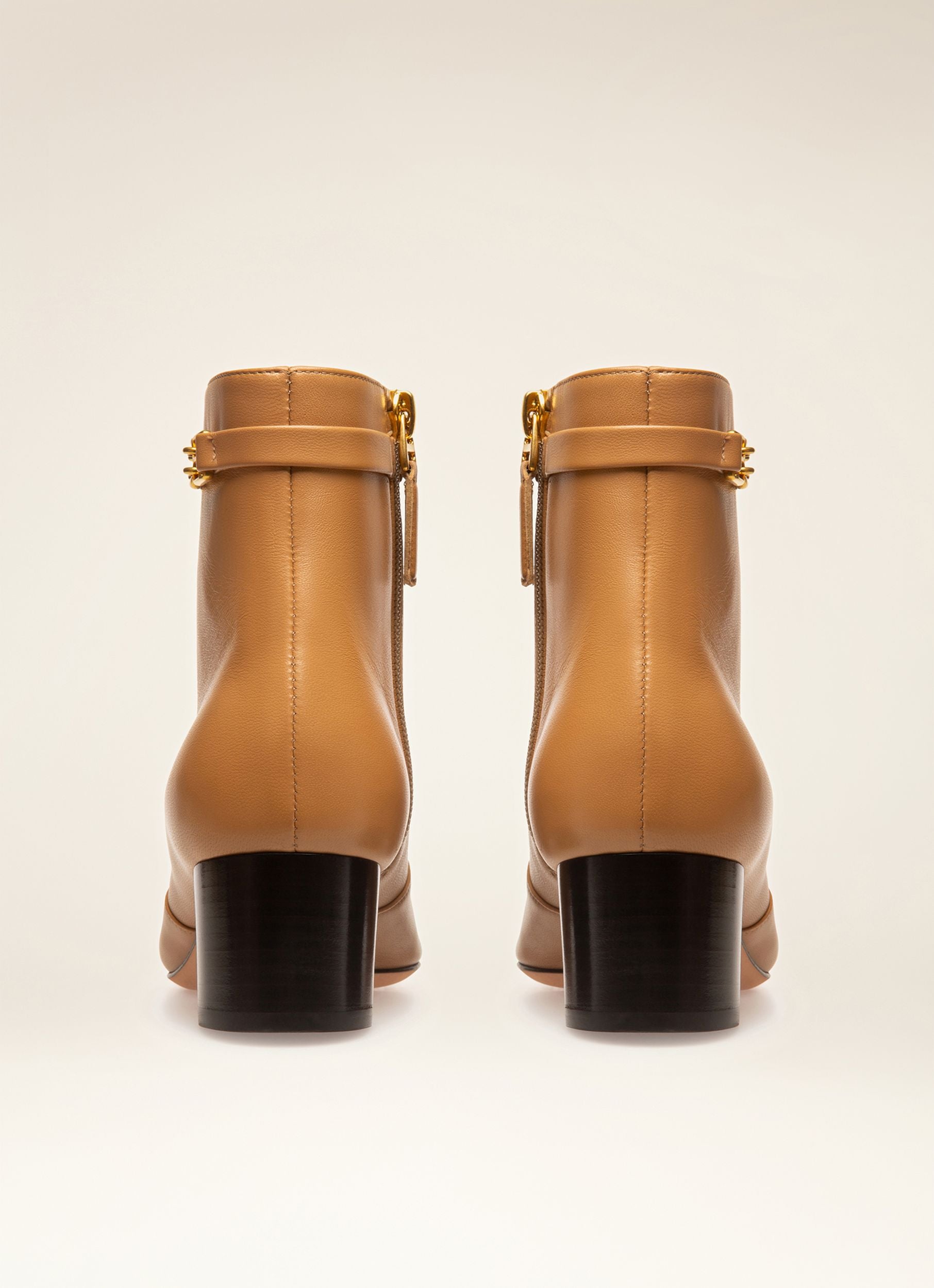 Doroti Bottes En Cuir Brun Clair - Femme - Bally - 03