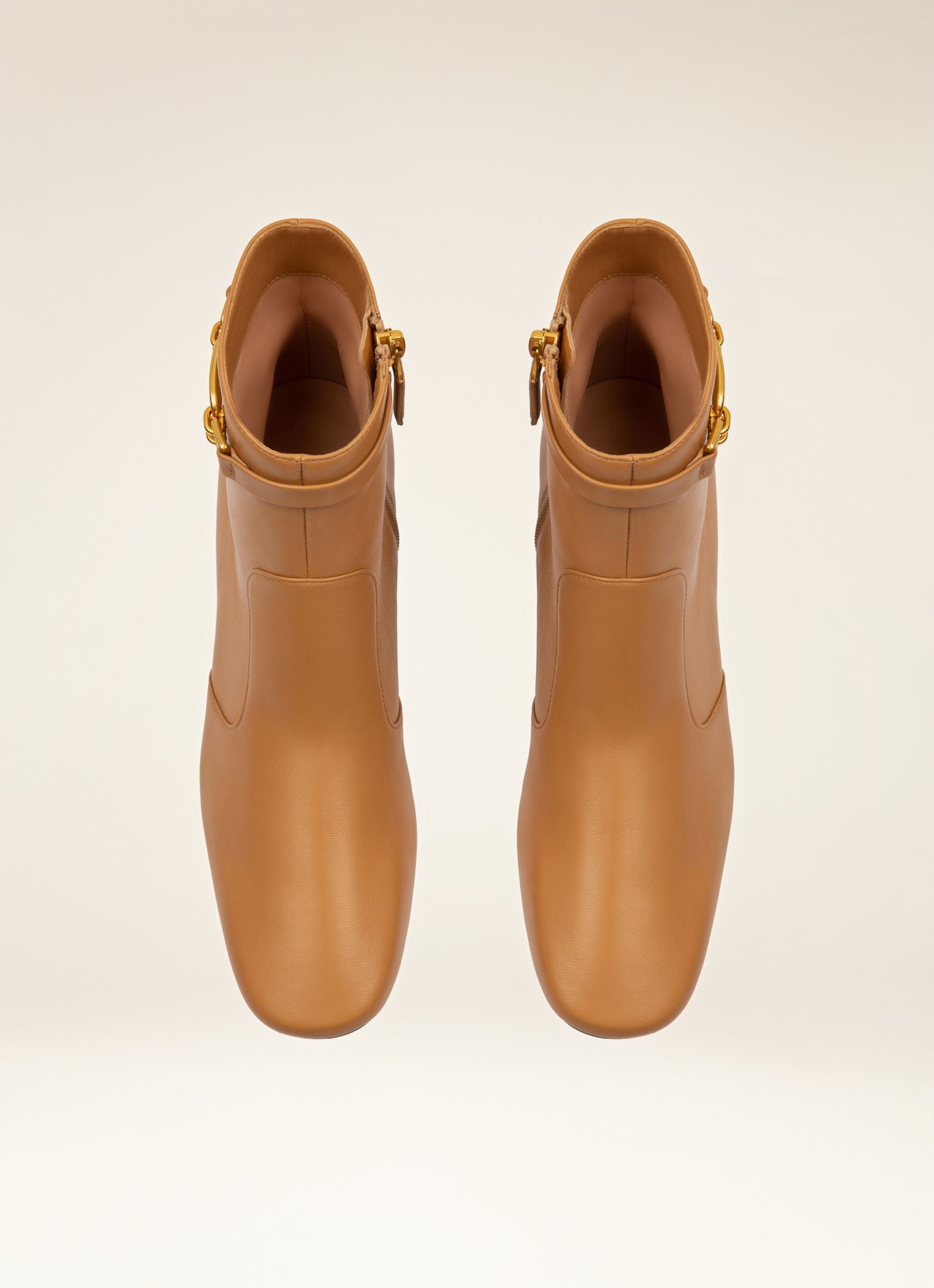 Doroti Bottes En Cuir Brun Clair - Femme - Bally - 04